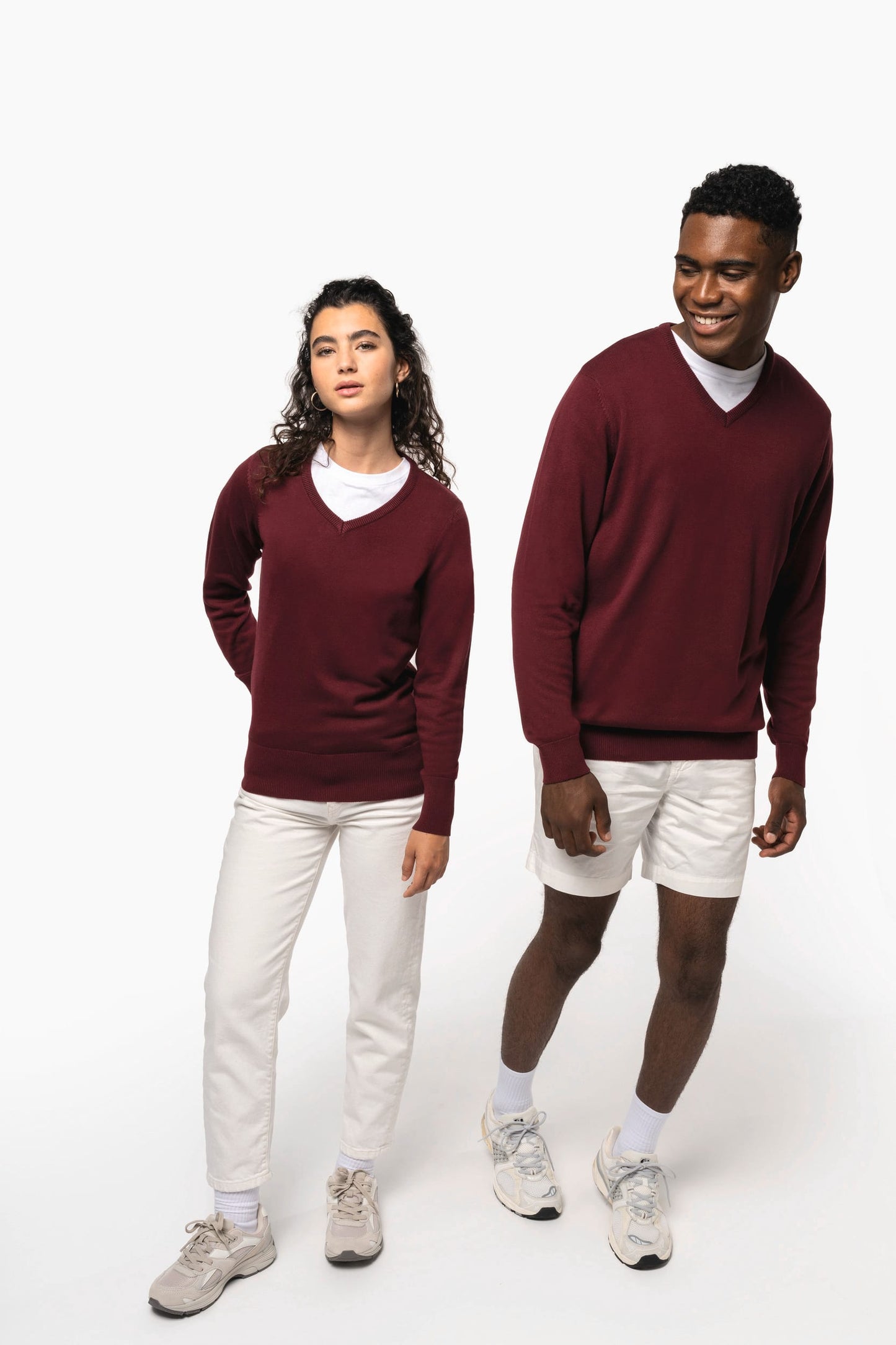 K966 - Maglione donna scollo a V