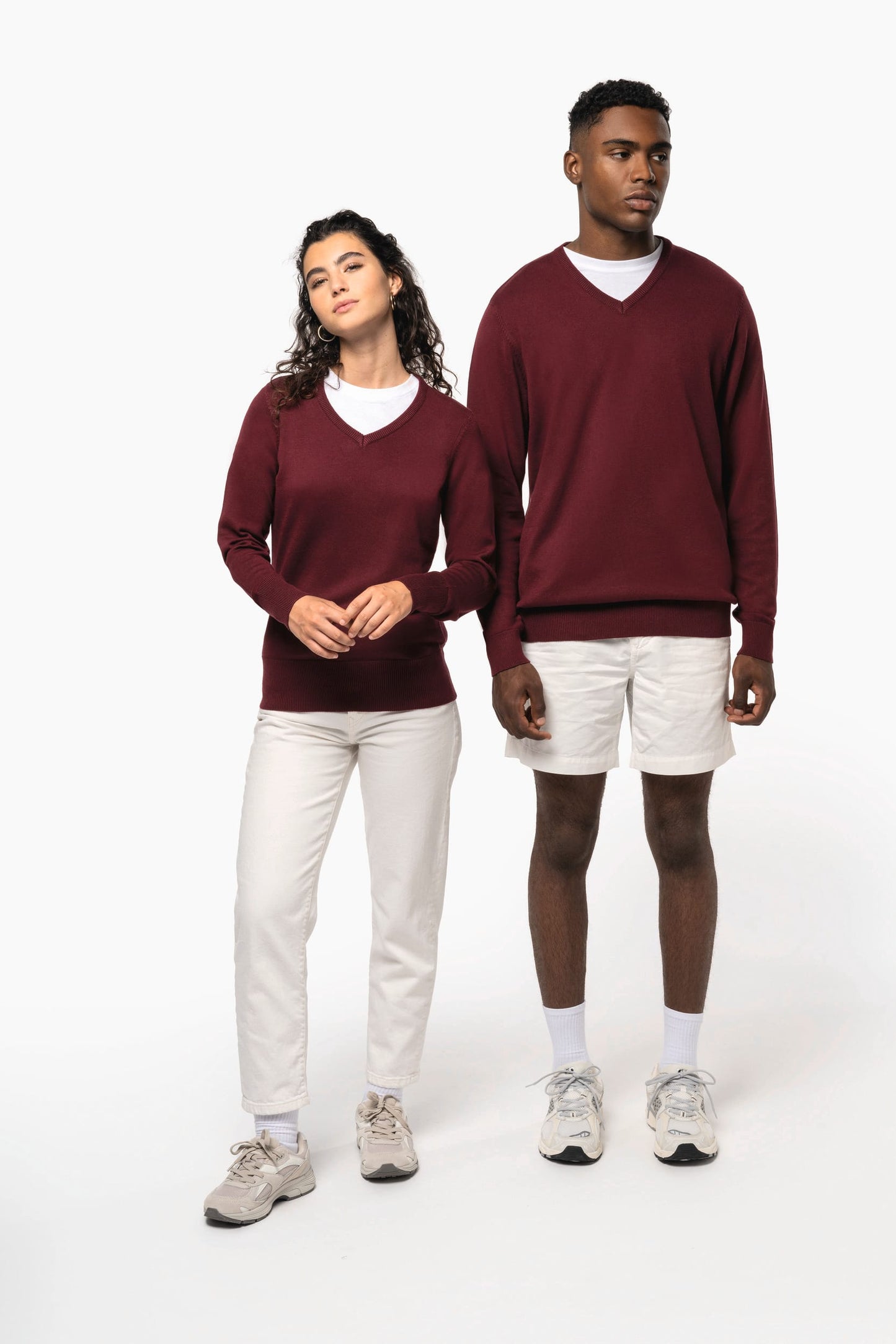 K966 - Maglione donna scollo a V