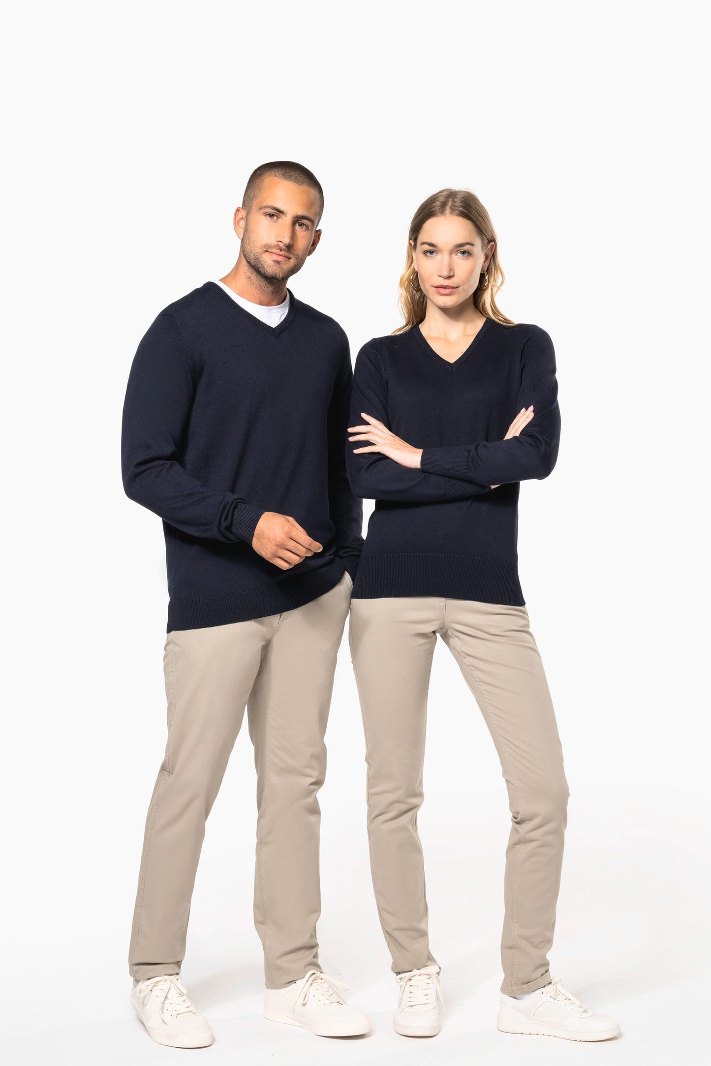 K966 - Maglione donna scollo a V