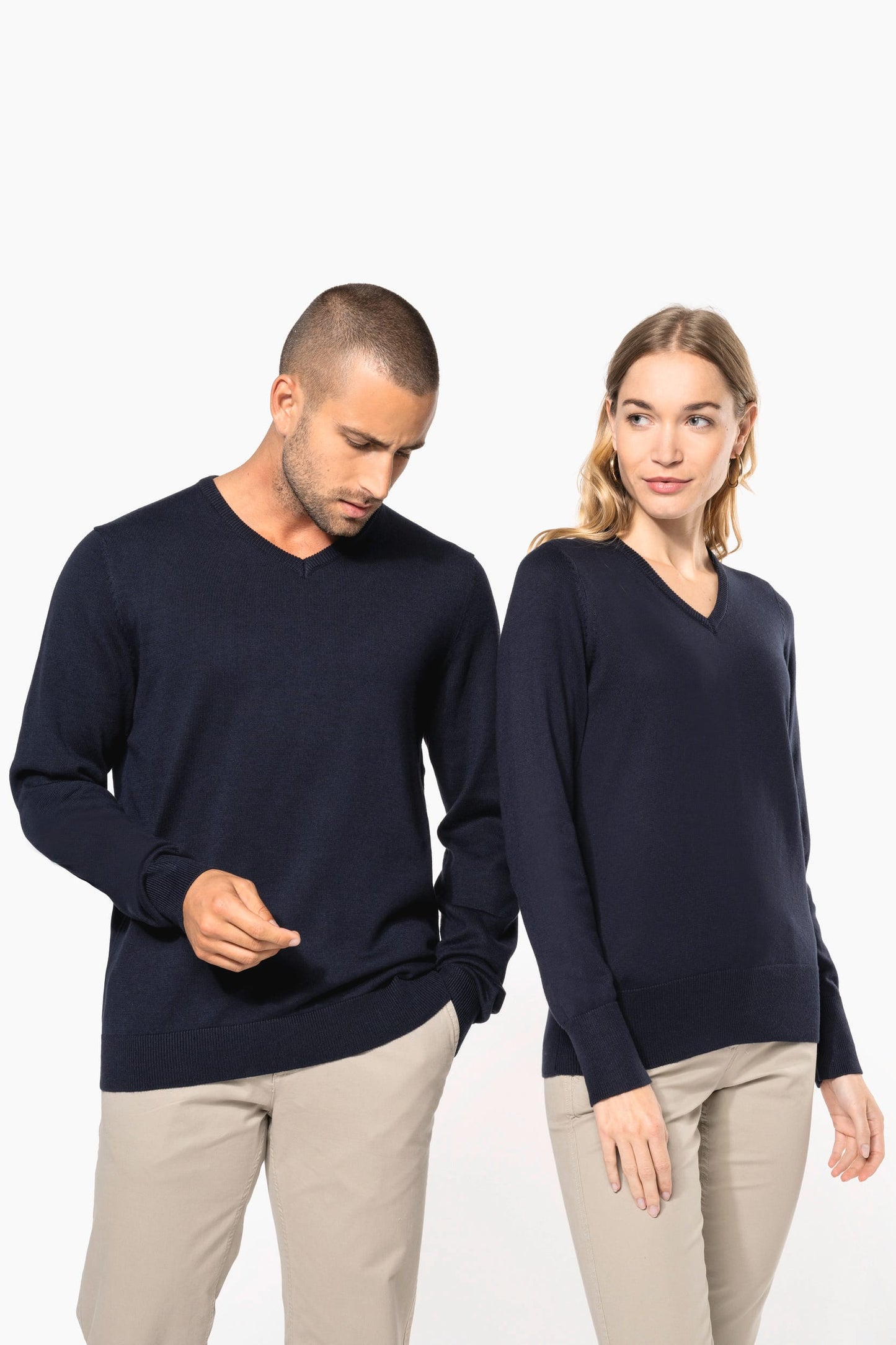 K966 - Maglione donna scollo a V
