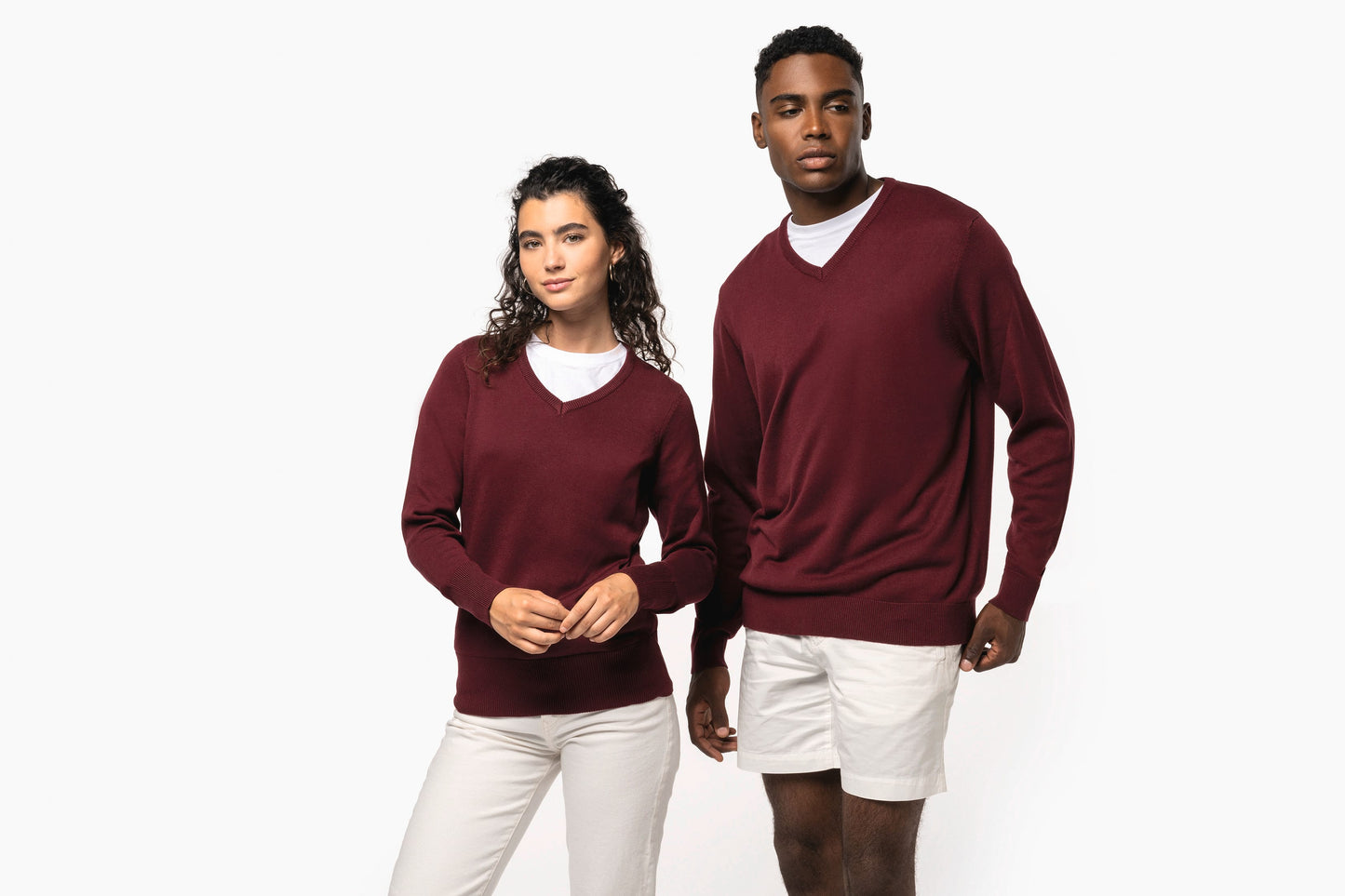 K966 - Maglione donna scollo a V