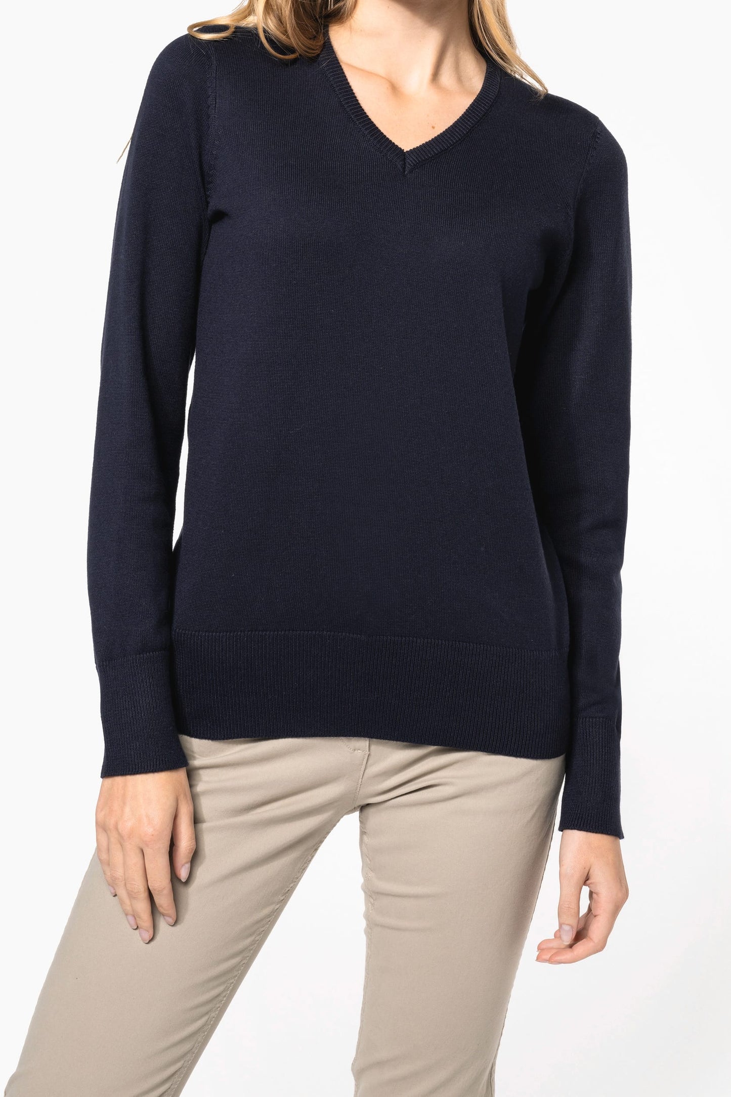 K966 - Maglione donna scollo a V