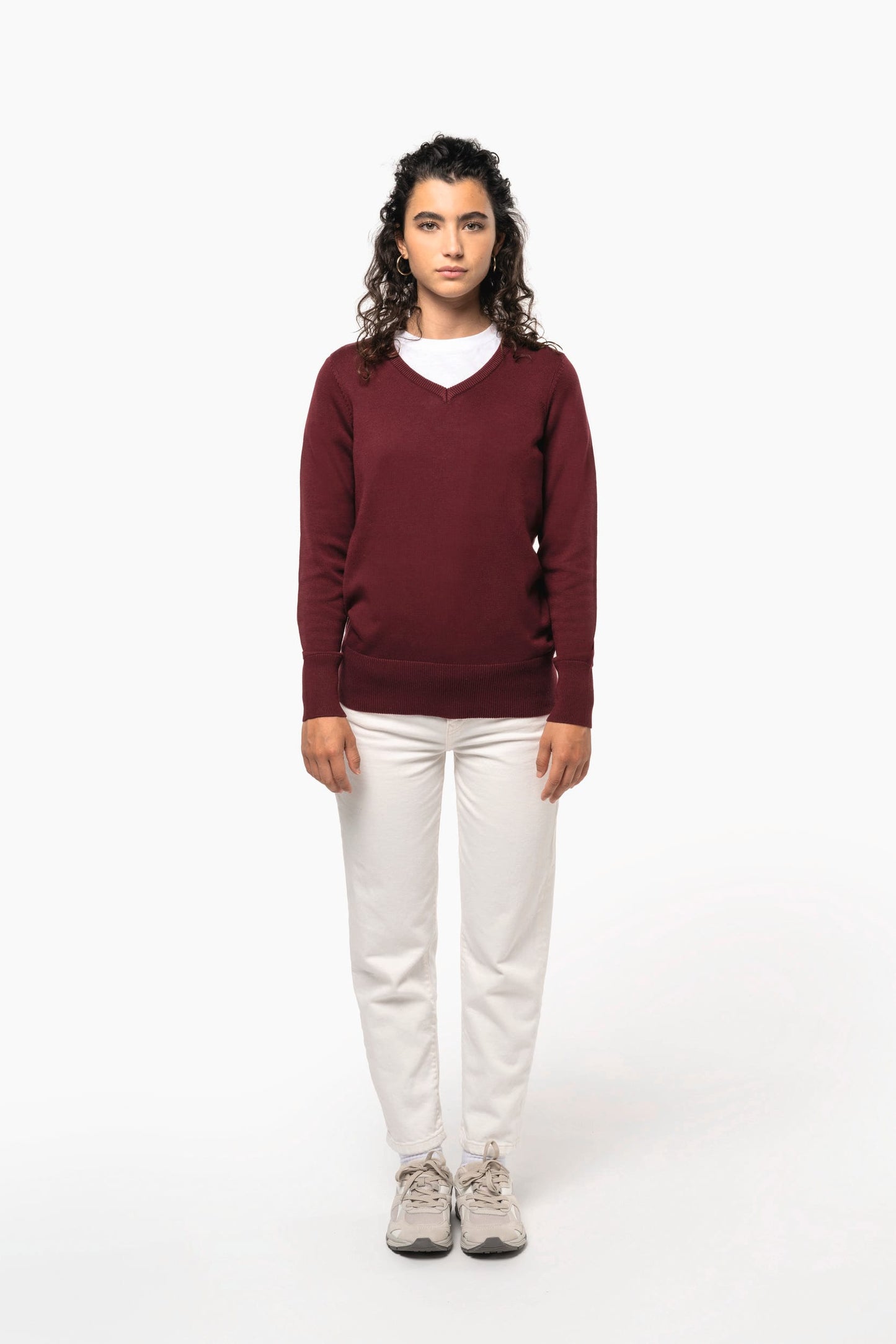 K966 - Maglione donna scollo a V