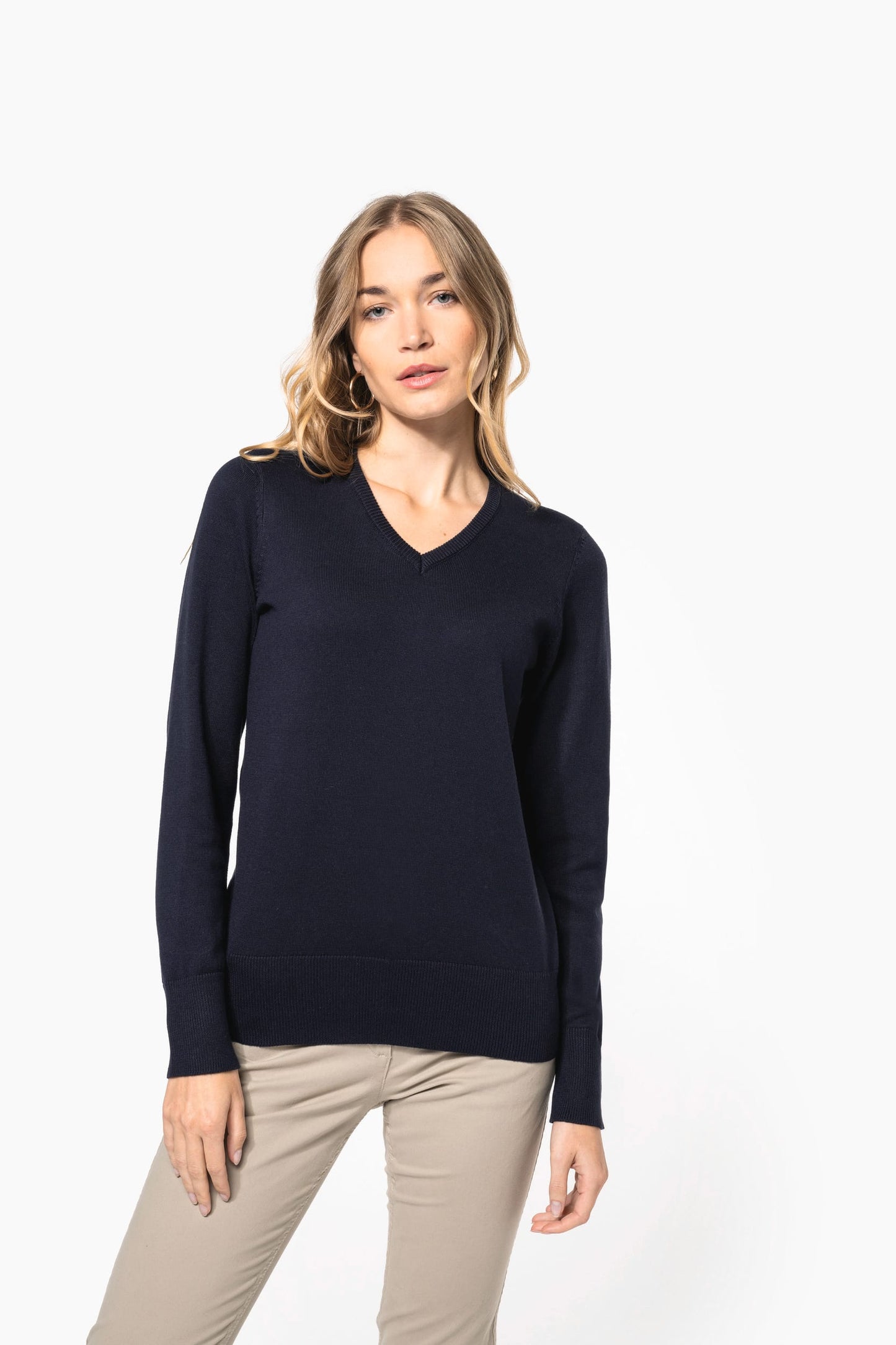 K966 - Maglione donna scollo a V
