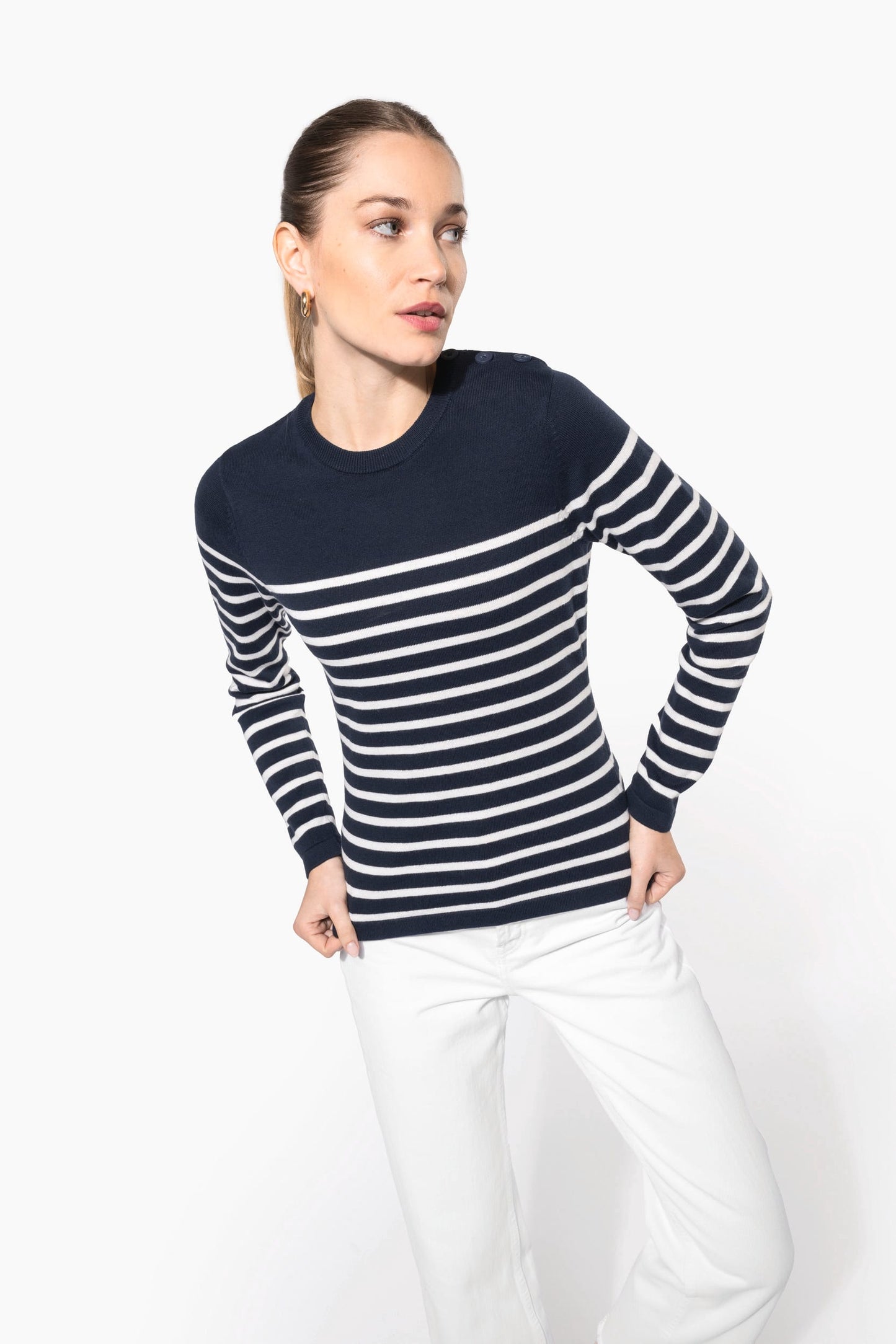 K990 - Pullover donna stile marinaio