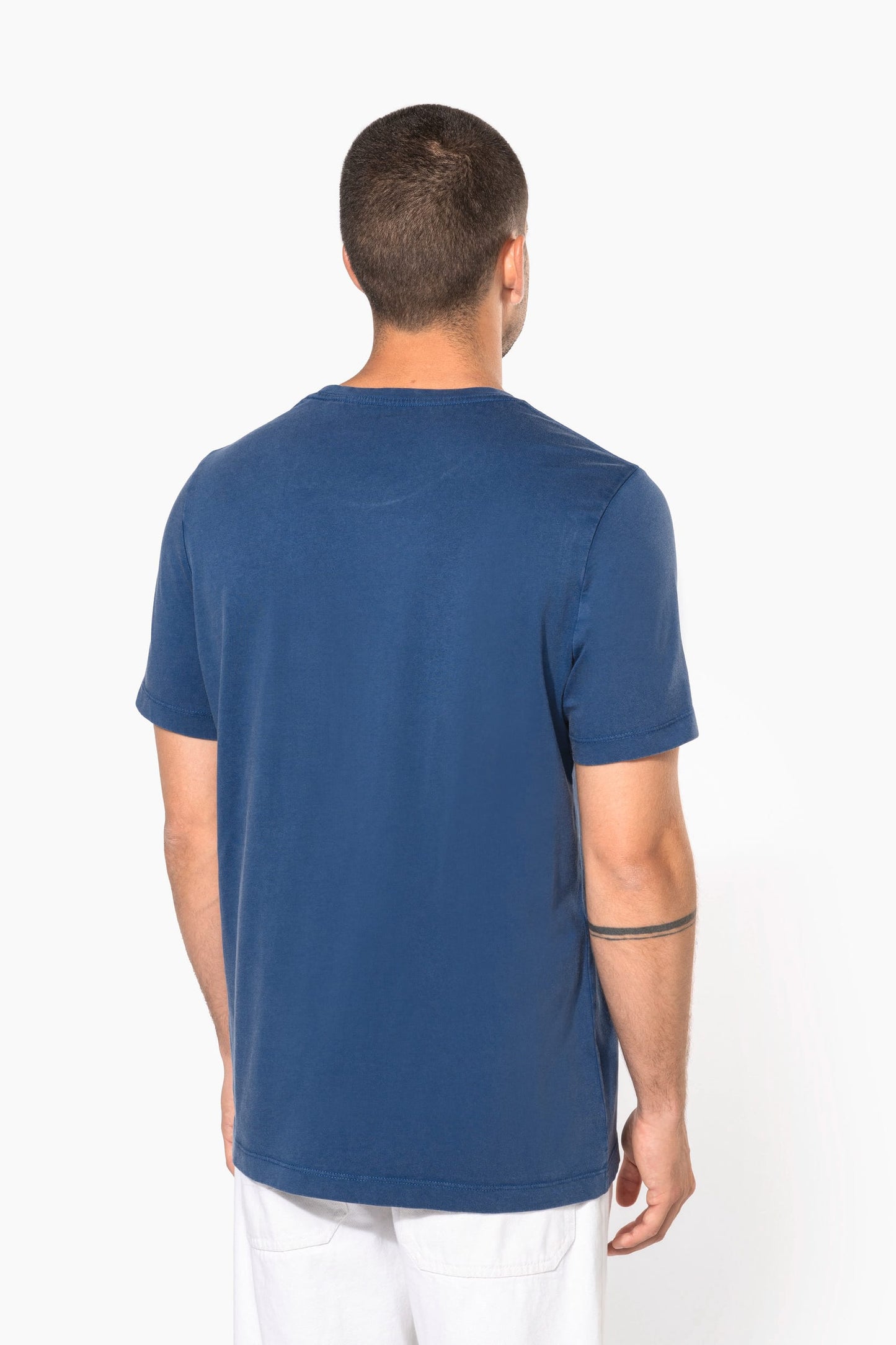 KV2115 - T-shirt uomo manica corta slavata Vintage look