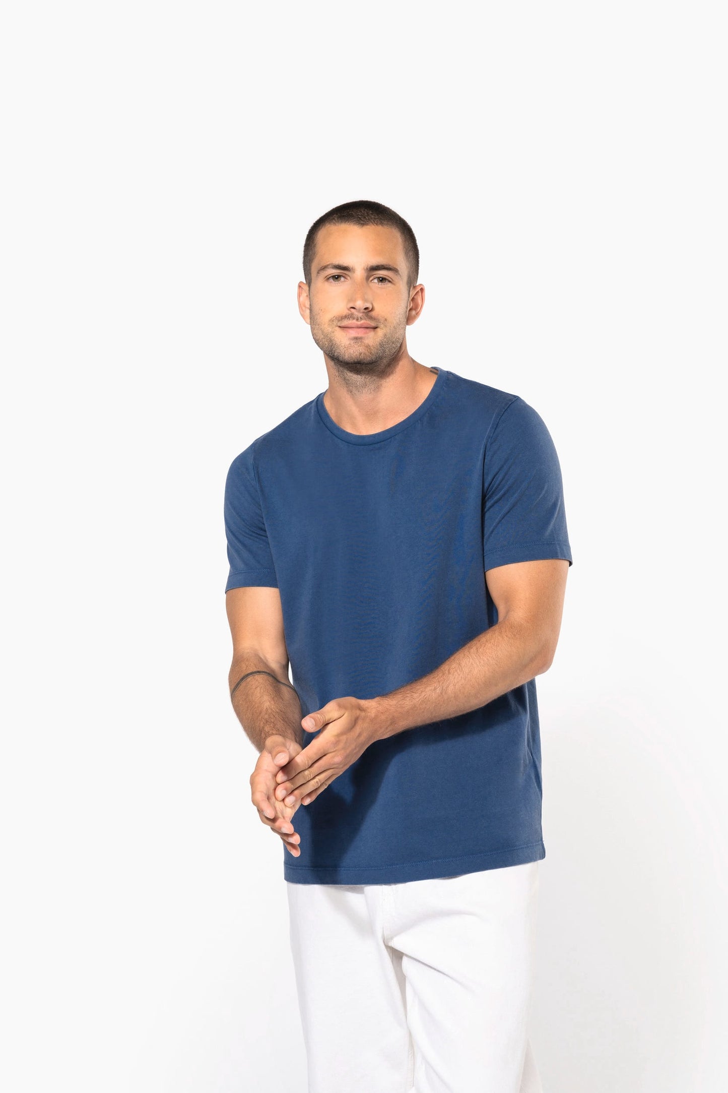KV2115 - T-shirt uomo manica corta slavata Vintage look