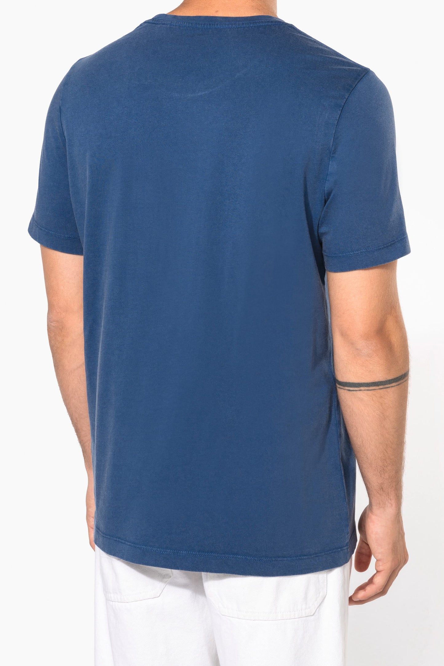 KV2115 - T-shirt uomo manica corta slavata Vintage look
