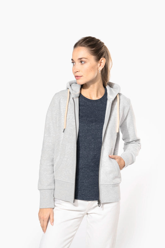 KV2307 - Felpa donna vintage full zip con cappuccio