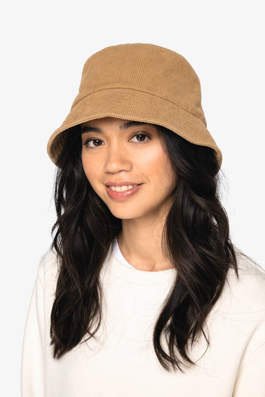 Cappello da pescatore unisex ecosostenibile in velluto a costine (NS019)