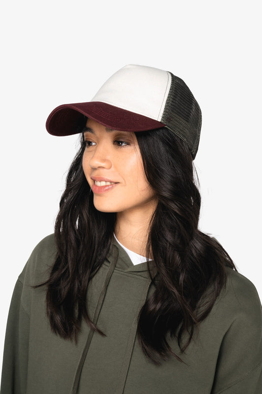 Cappellino Trucker unisex ecosostenibile a 5 pannelli (NS035)