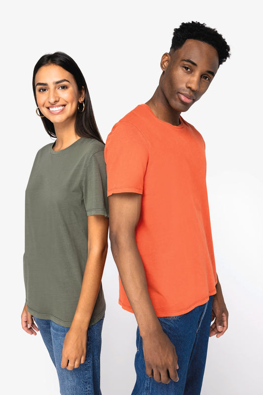 T-shirt unisex ecosostenibile slavata vintage look (NS315)
