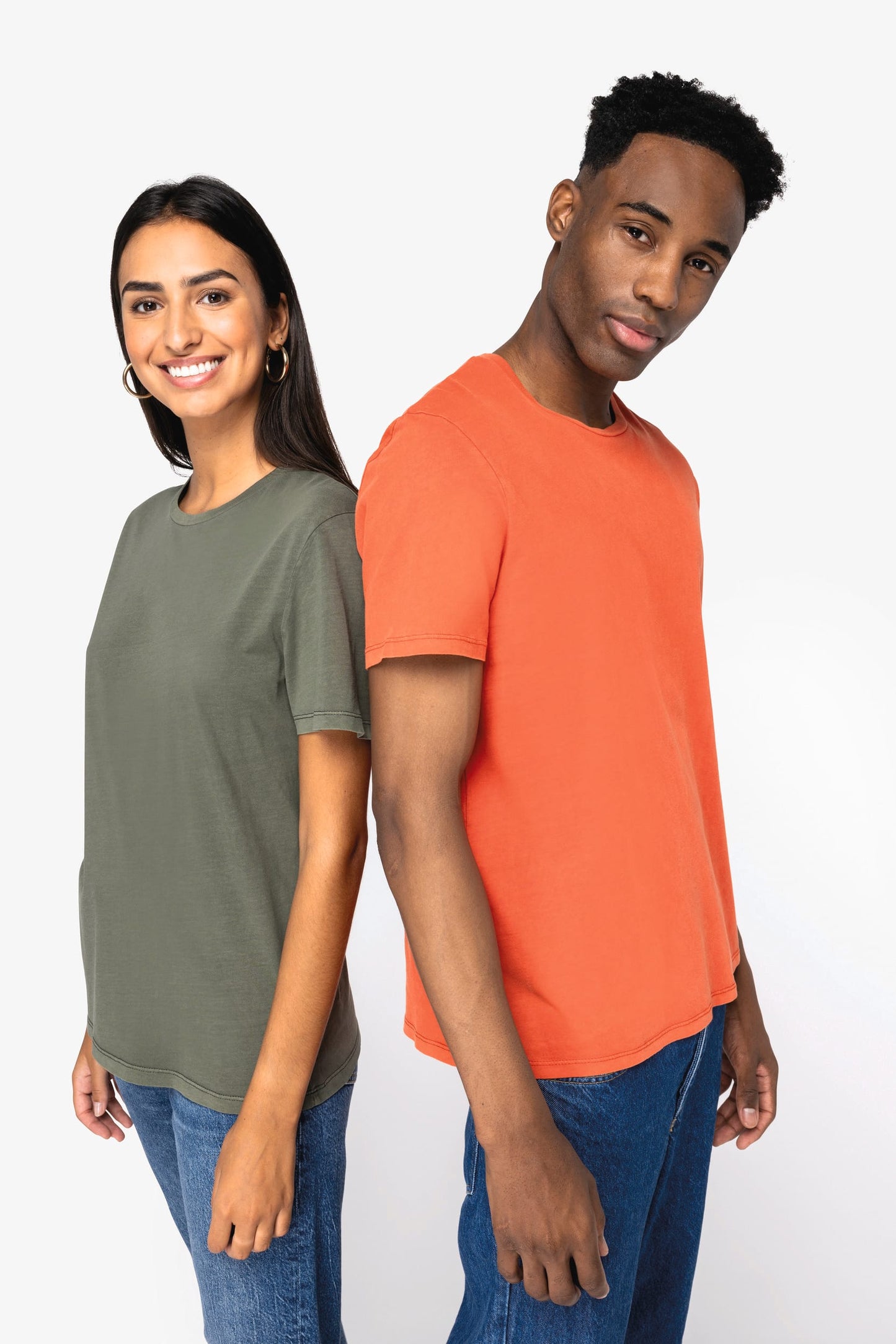 T-shirt unisex ecosostenibile slavata vintage look (NS315X)