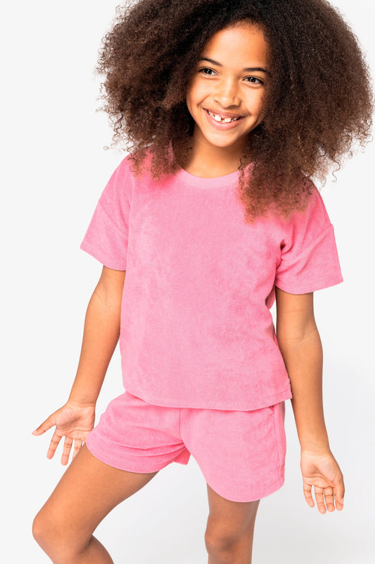 T-shirt ragazza ecosostenibile in spugna (NS319)