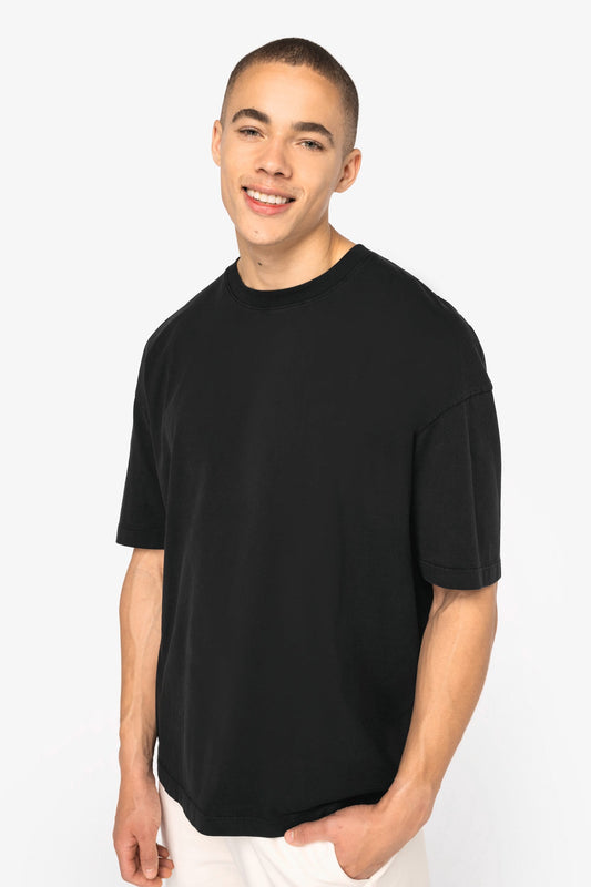 T-shirt uomo ecosostenibile oversize slavata vintage look (NS326)