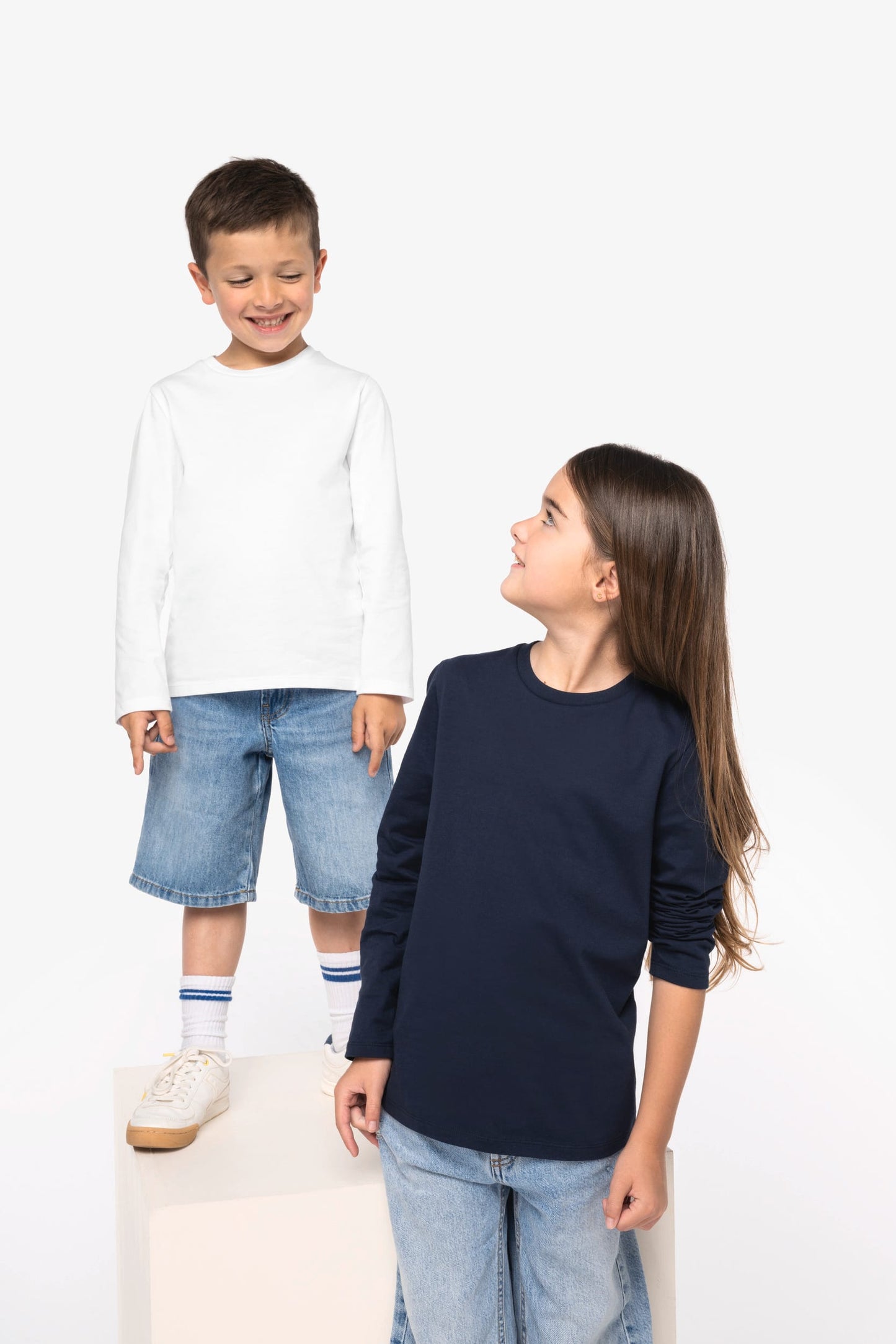 T-shirt bambino ecosostenibile maniche lunghe (NS346)