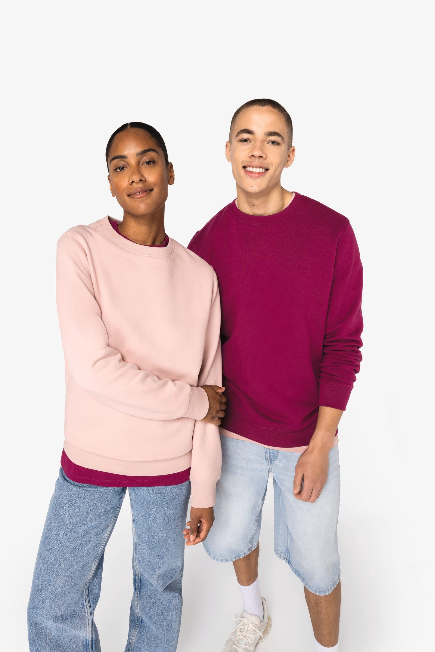 NS400 COLORATE Felpa girocollo unisex ecosostenibile
