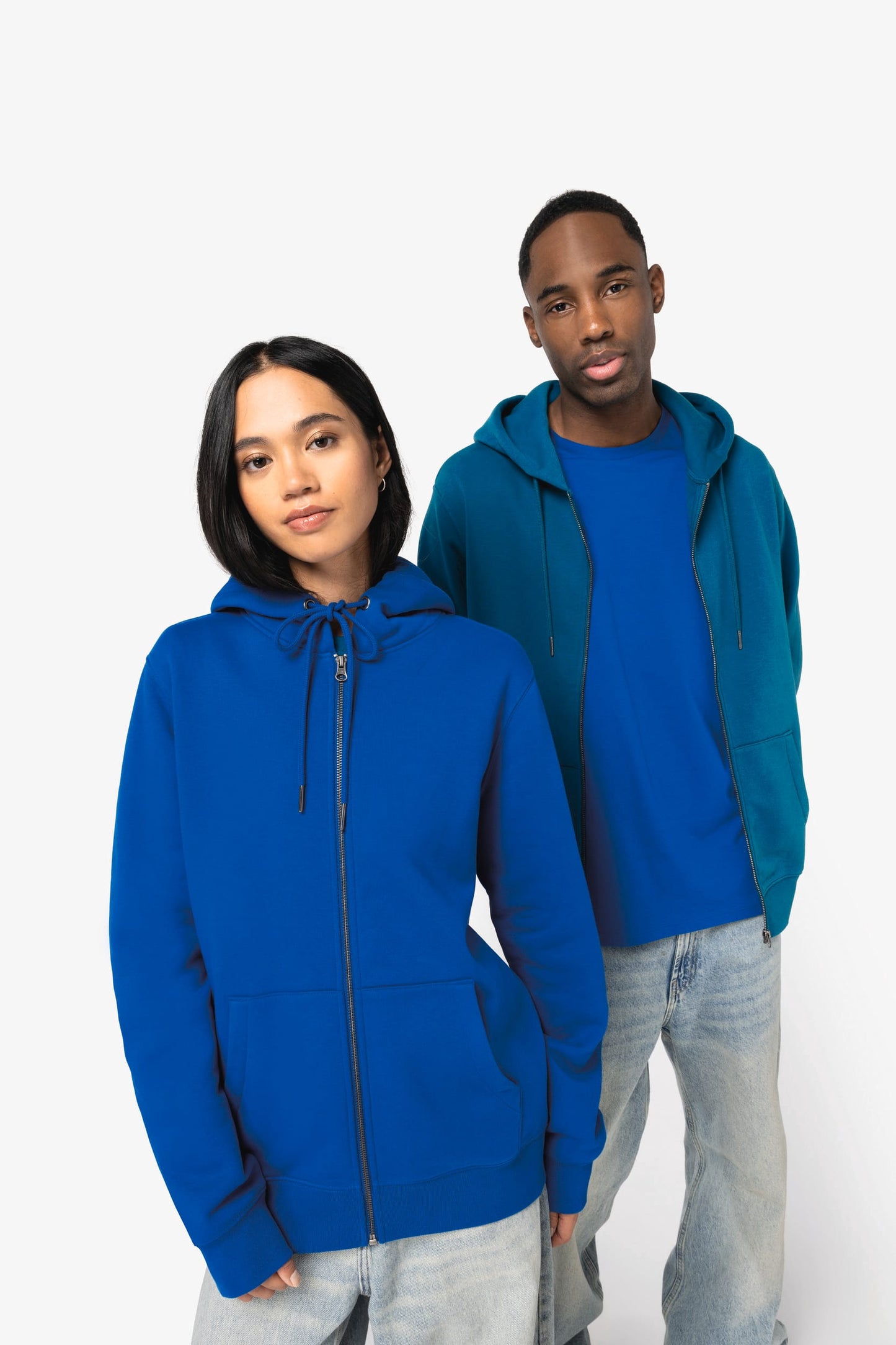 Felpa unisex con zip e cappuccio ecosostenibile (NS402X)