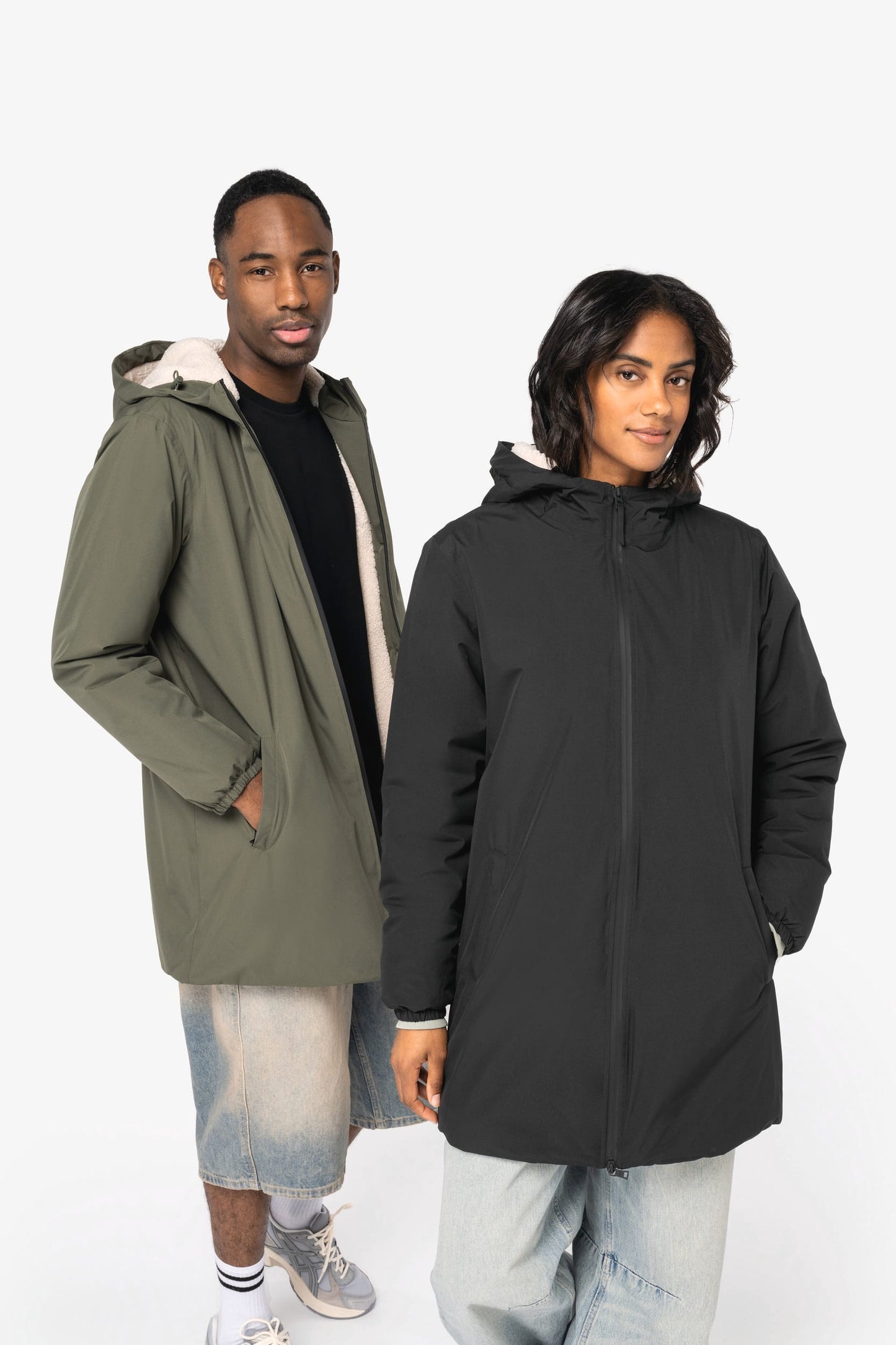Giacca unisex ecosostenibile impermeabile foderata in sherpa (NS609)