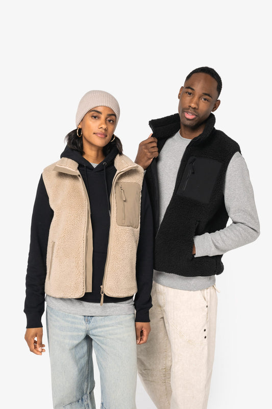Bodywarmer unisex ecosostenibile in sherpa (NS624)