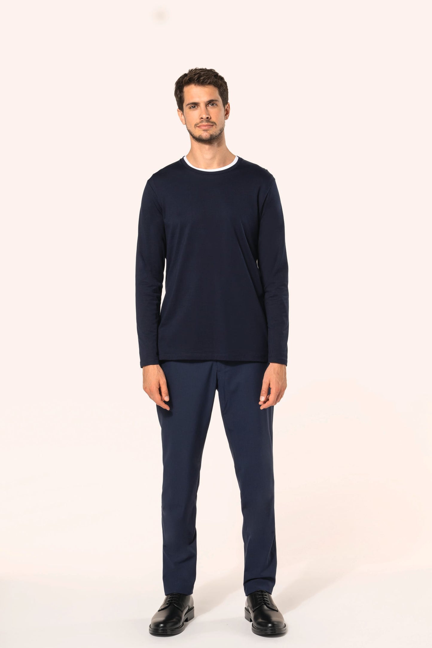 PK302 - T-shirt uomo Supima® maniche lunghe e girocollo
