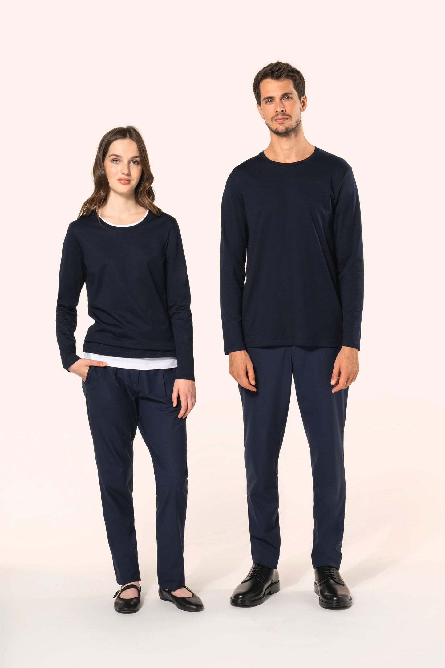 PK303 - T-shirt donna Supima® maniche lunghe e girocollo