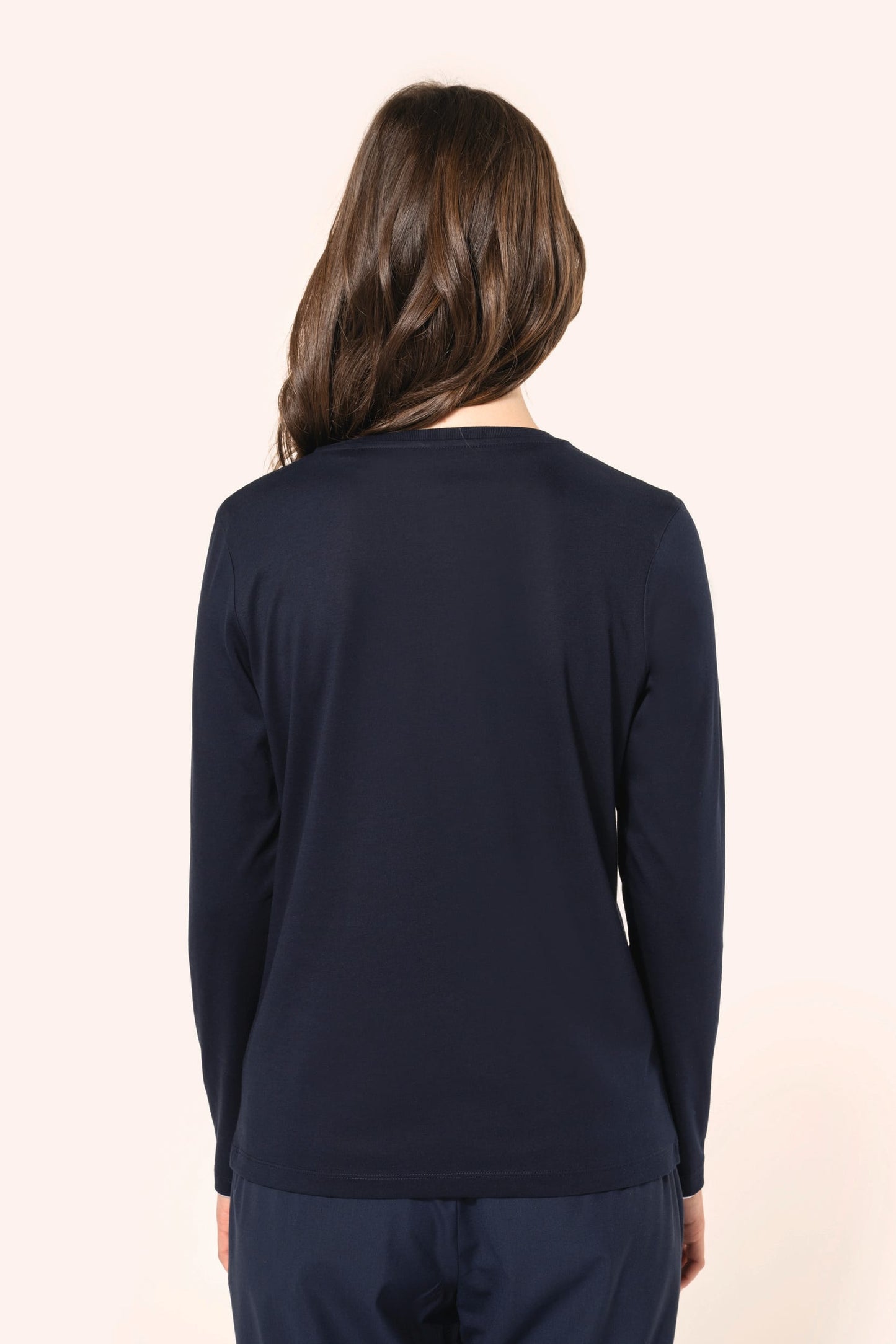 PK303 - T-shirt donna Supima® maniche lunghe e girocollo