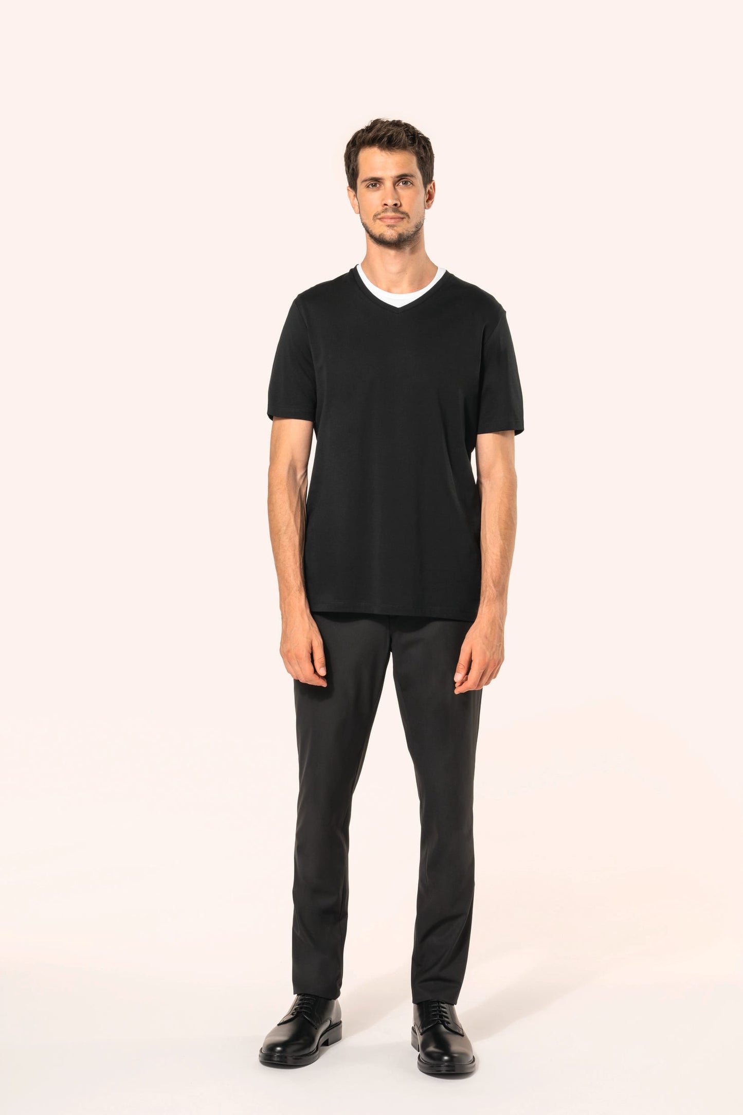 PK304 - T-shirt uomo Supima® maniche corte e scollo a V
