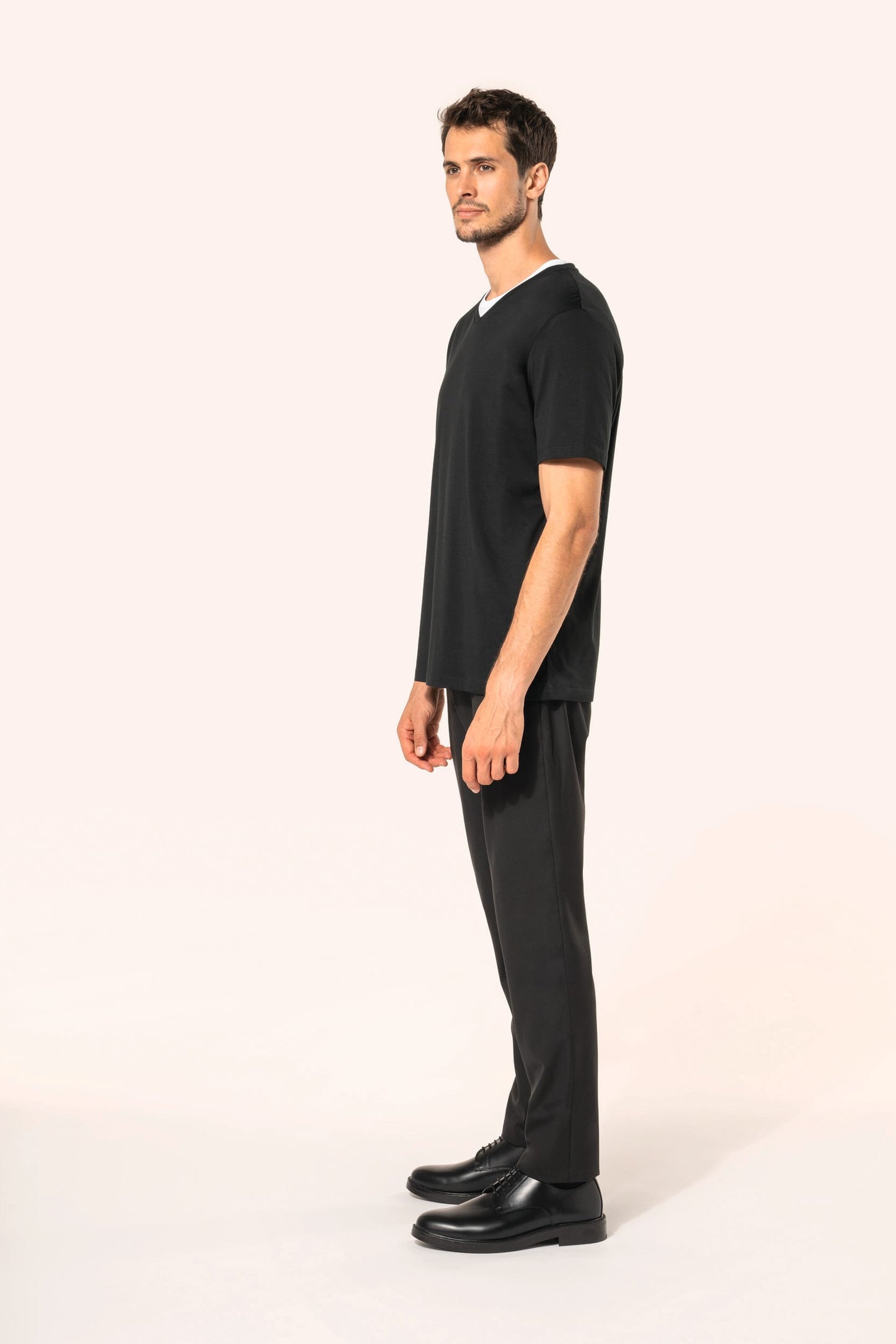 PK304 - T-shirt uomo Supima® maniche corte e scollo a V
