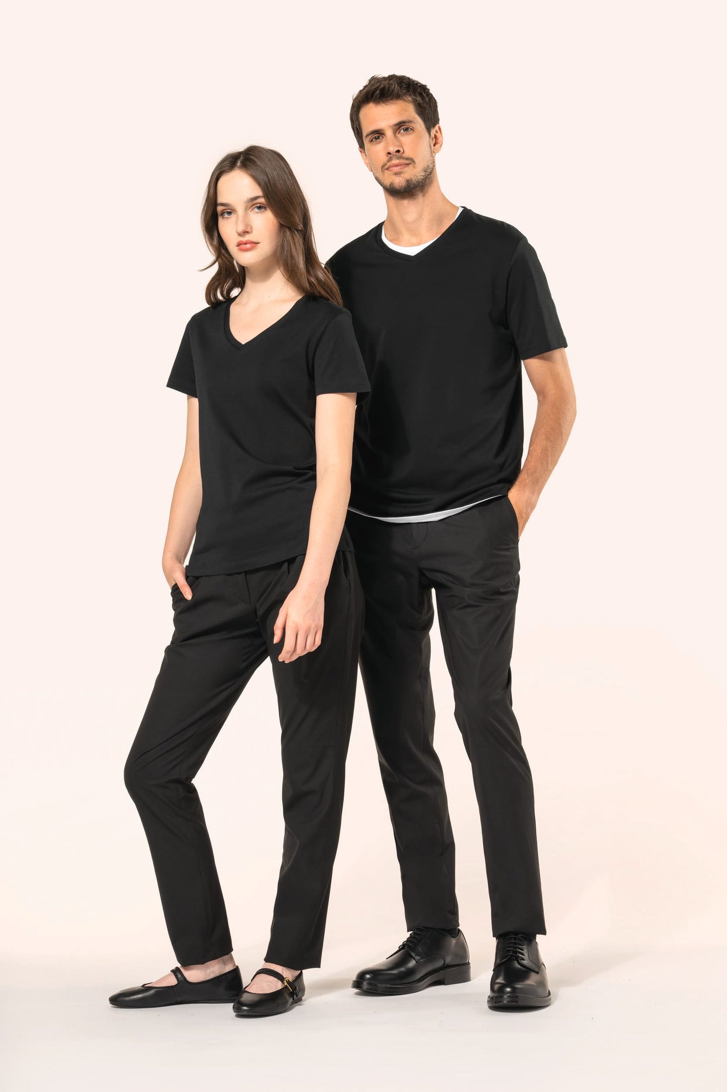 PK305 - T-shirt donna Supima® maniche corte e scollo a V