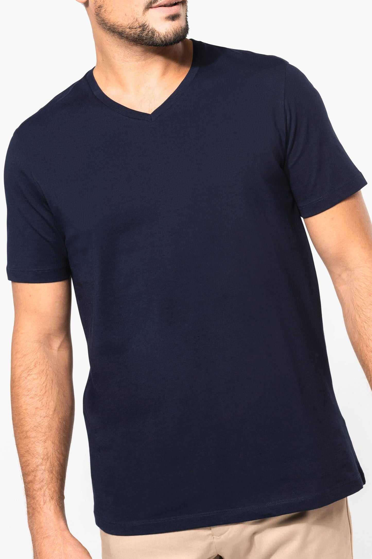 PK304 - T-shirt uomo Supima® maniche corte e scollo a V