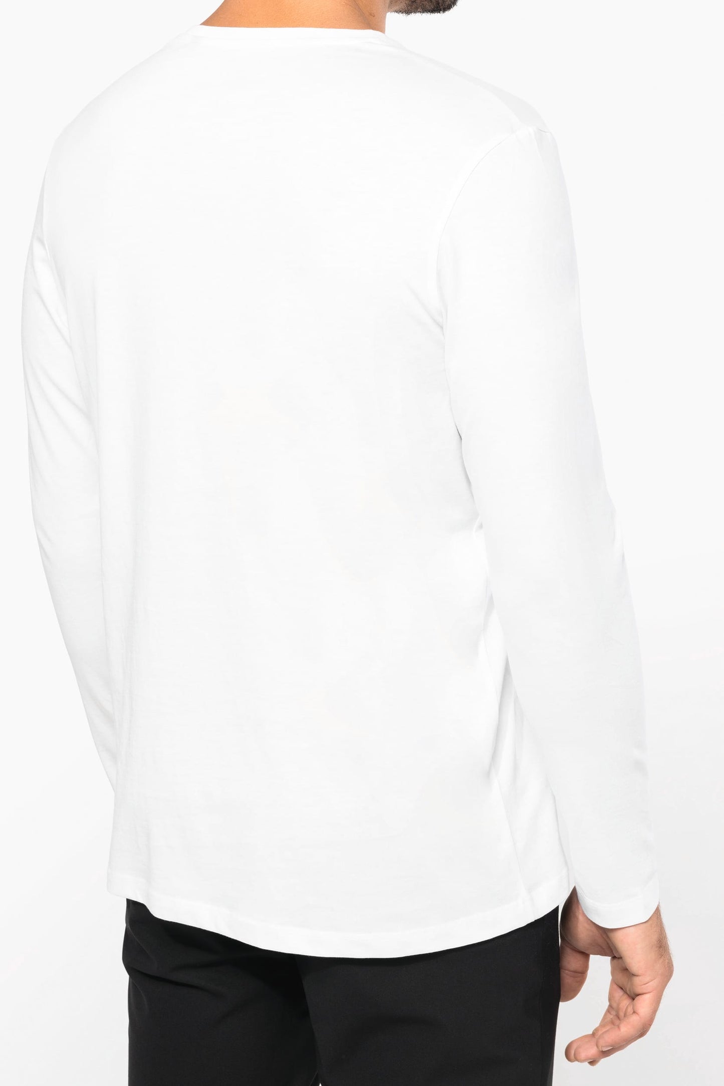 PK306 - T-shirt uomo Supima® maniche lunghe e scollo a V