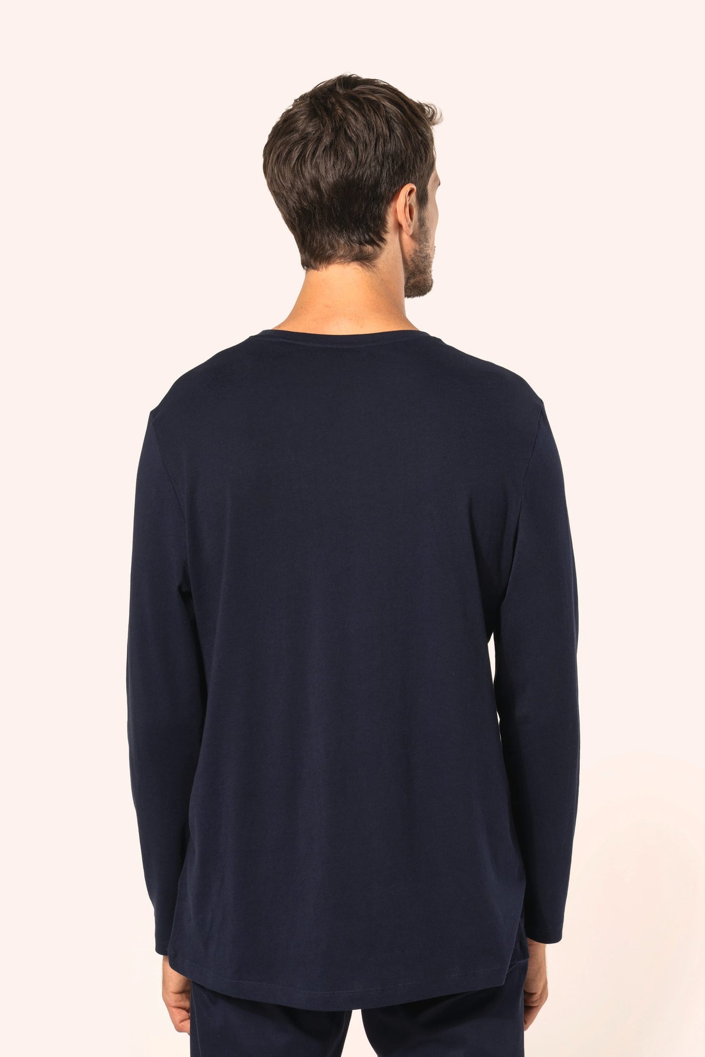 PK306 - T-shirt uomo Supima® maniche lunghe e scollo a V
