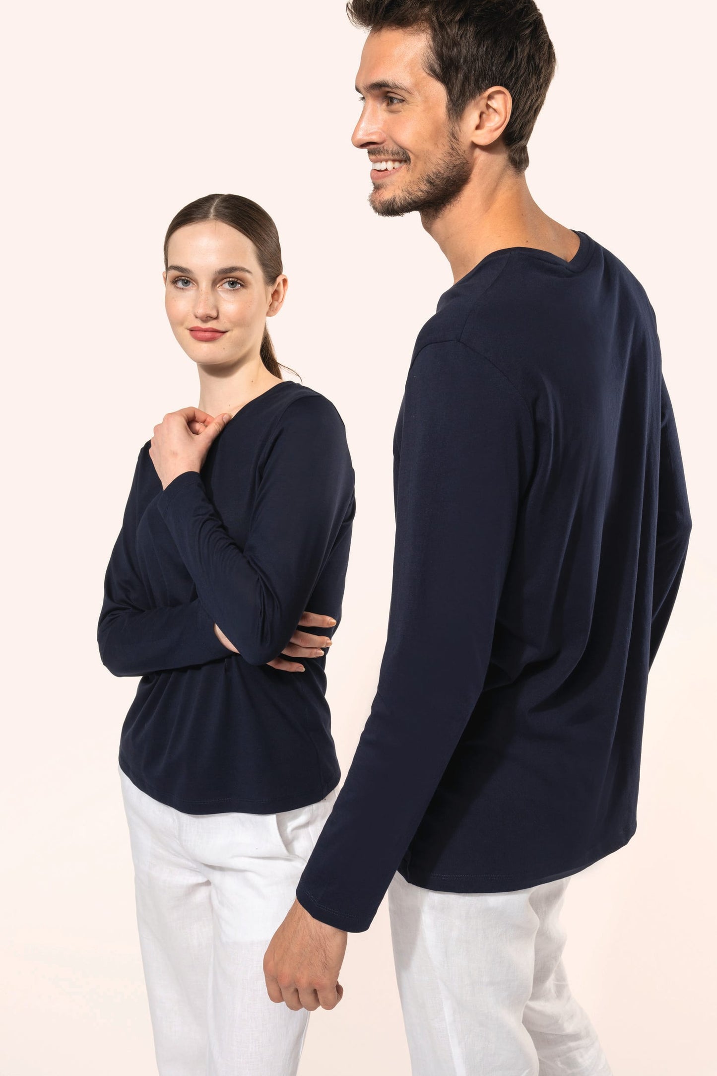 PK303 - T-shirt donna Supima® maniche lunghe e girocollo