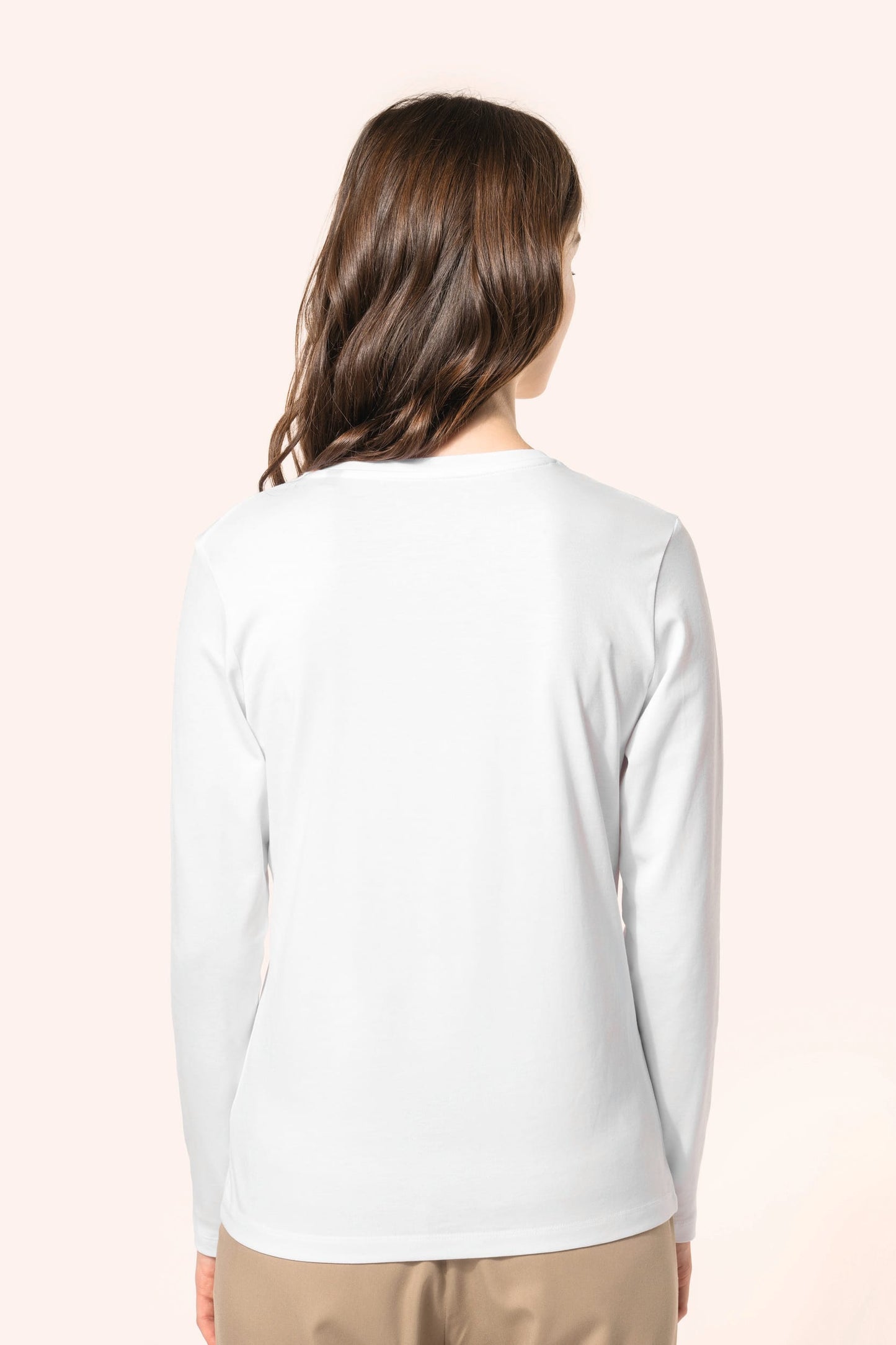 PK307 - T-shirt Supima® maniche lunghe e scollo a V