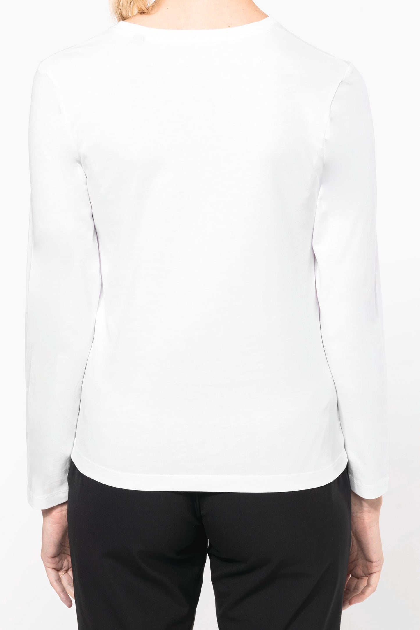 PK307 - T-shirt Supima® maniche lunghe e scollo a V