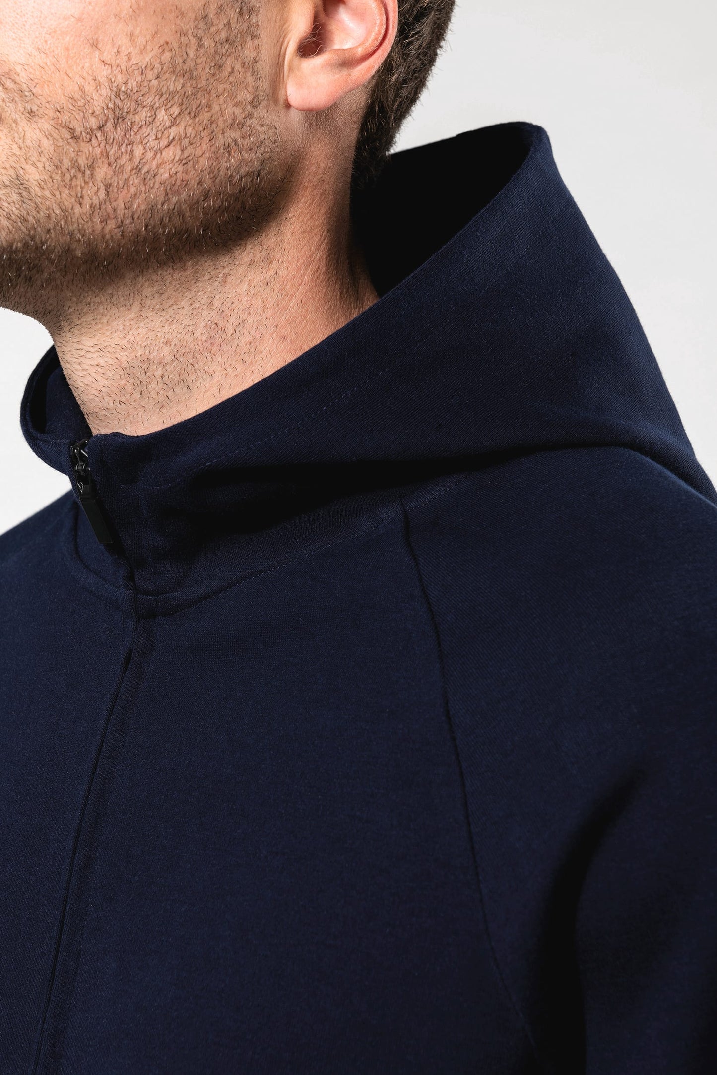PK400 - Felpa uomo con zip e cappuccio