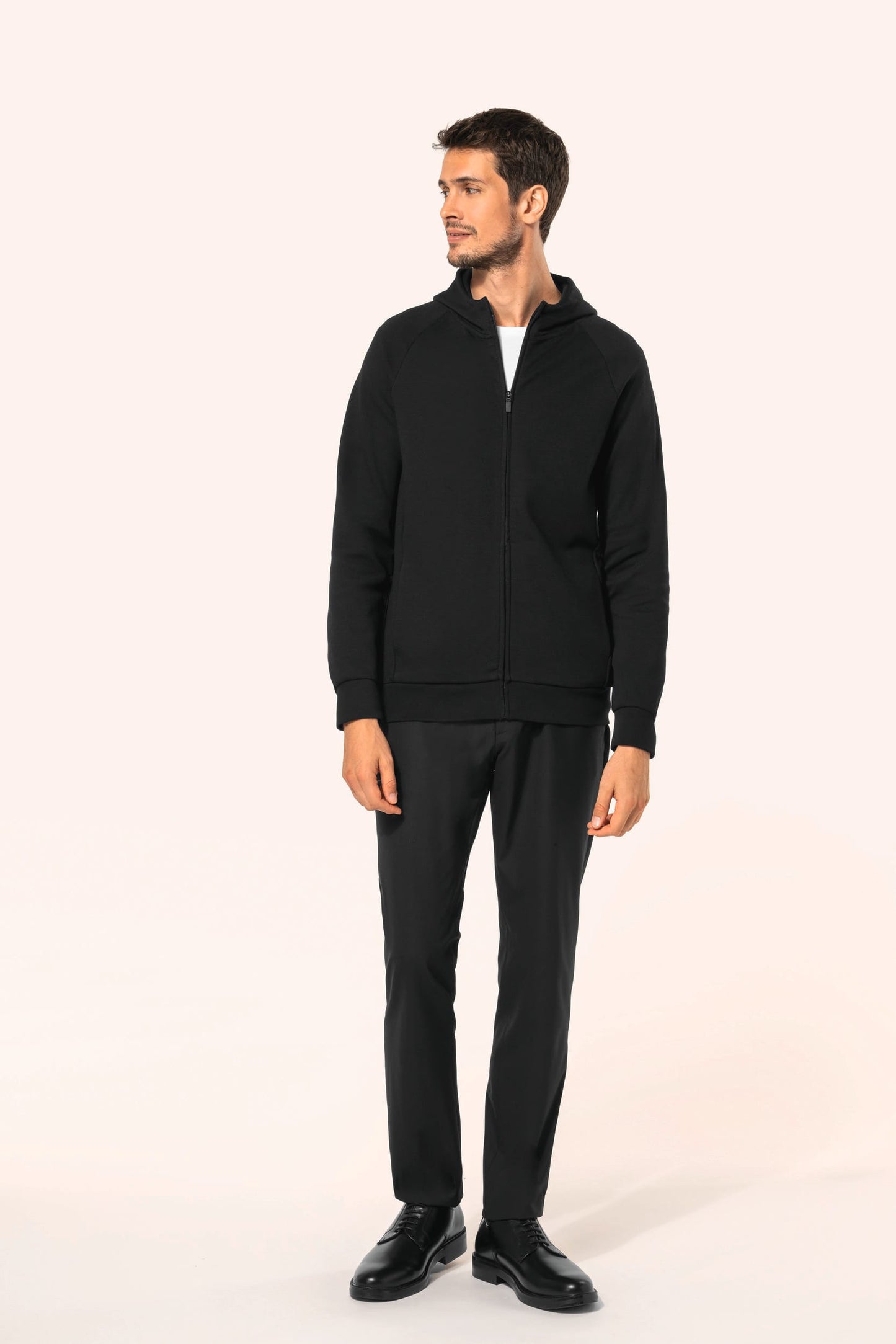 PK400 - Felpa uomo con zip e cappuccio