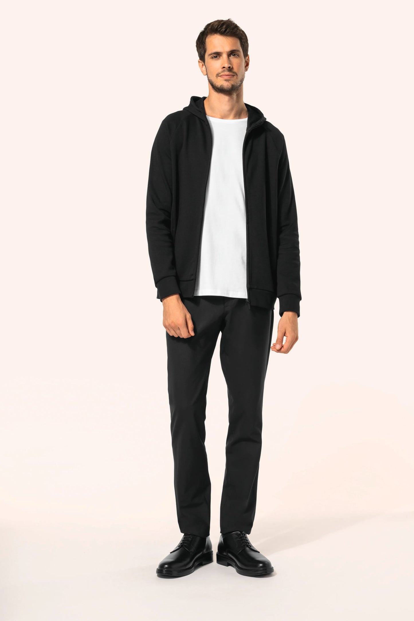 PK400 - Felpa uomo con zip e cappuccio