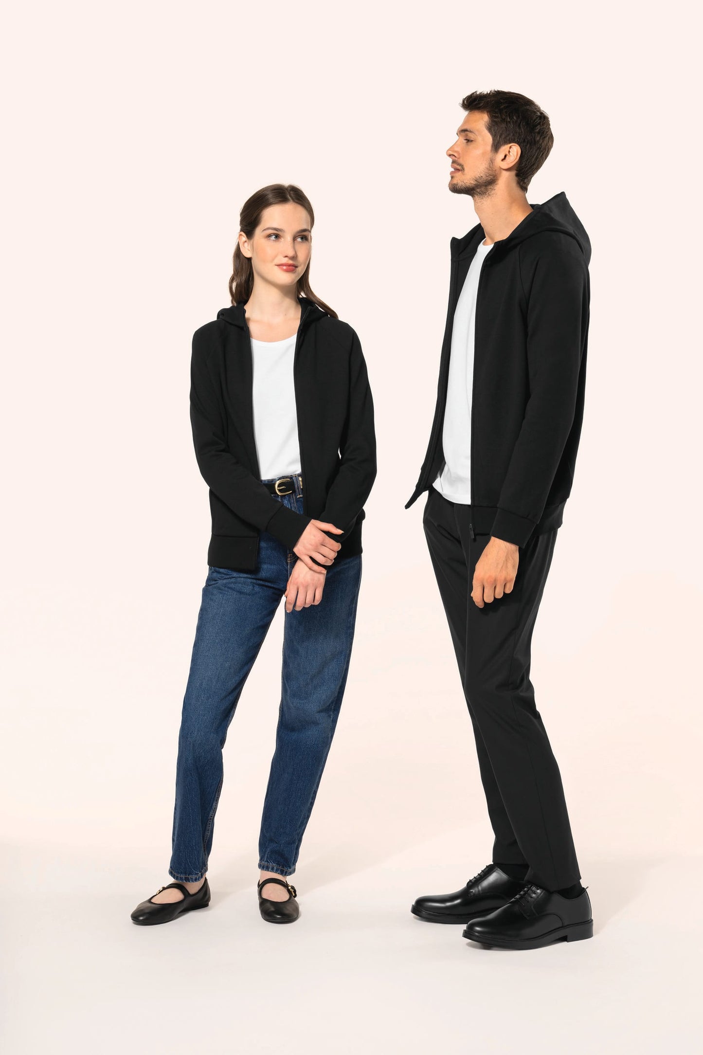 PK400 - Felpa uomo con zip e cappuccio