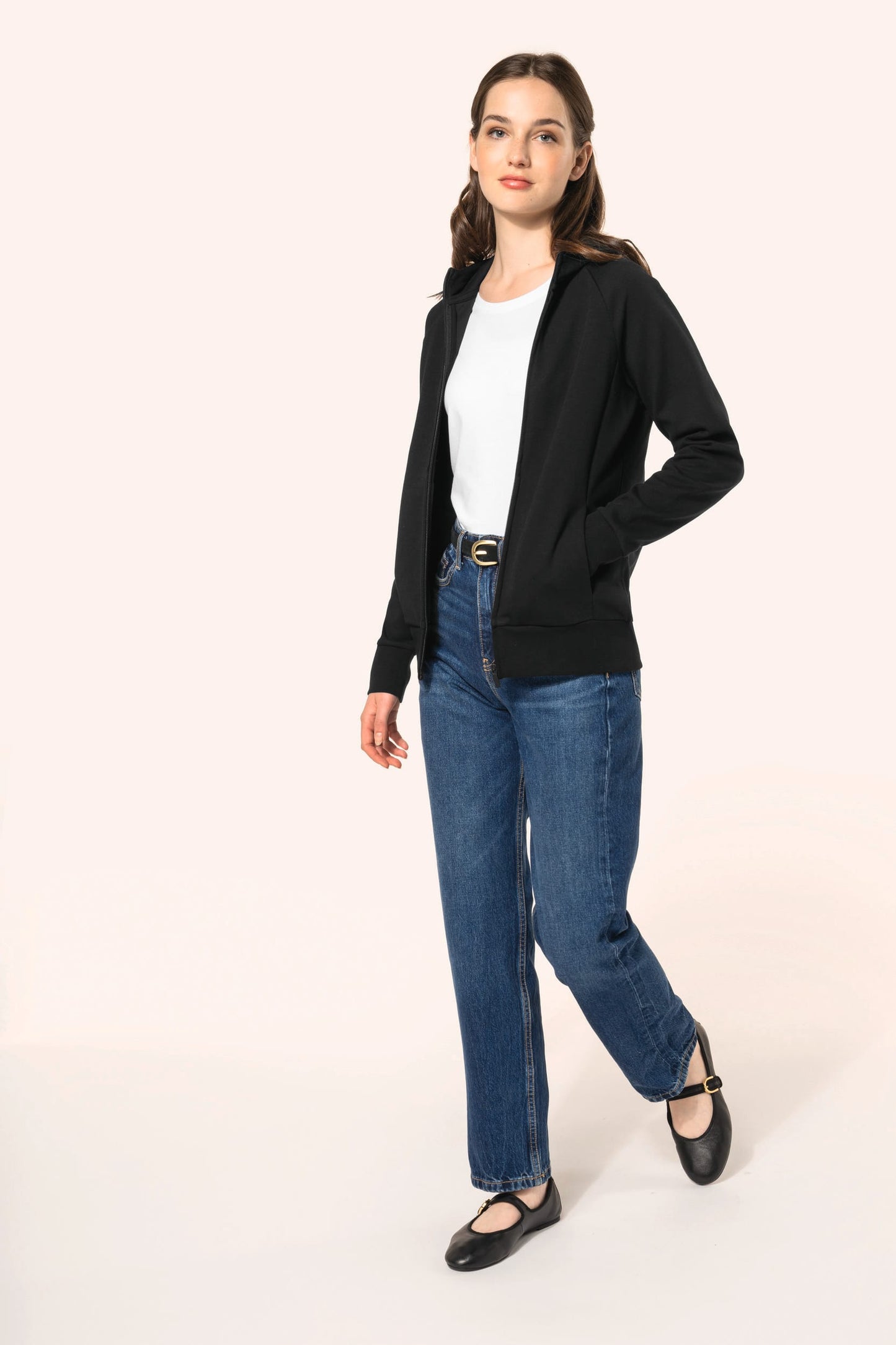 PK401 - Giacca donna con zip e cappuccio