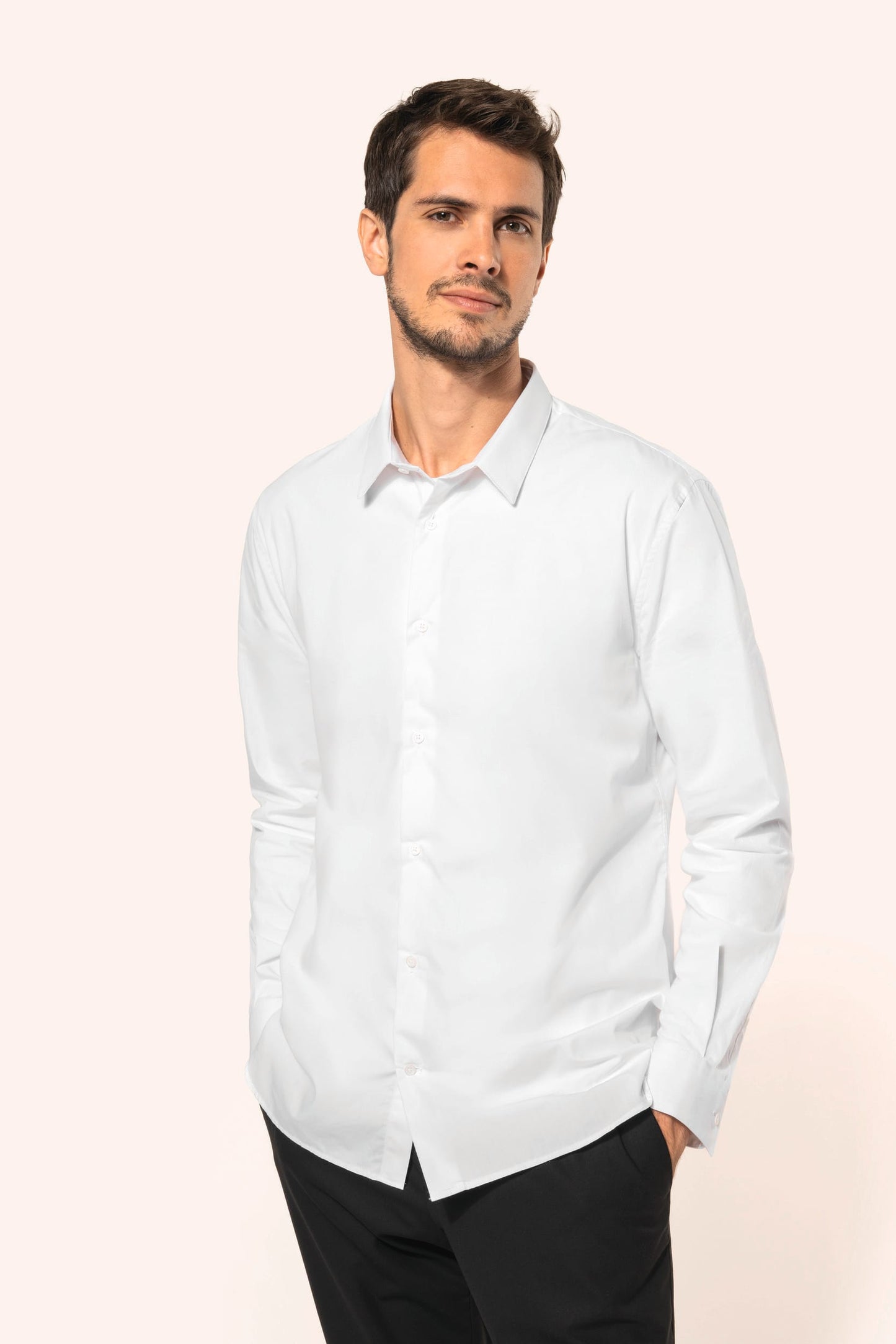 PK500 - Camicia uomo popeline maniche lunghe
