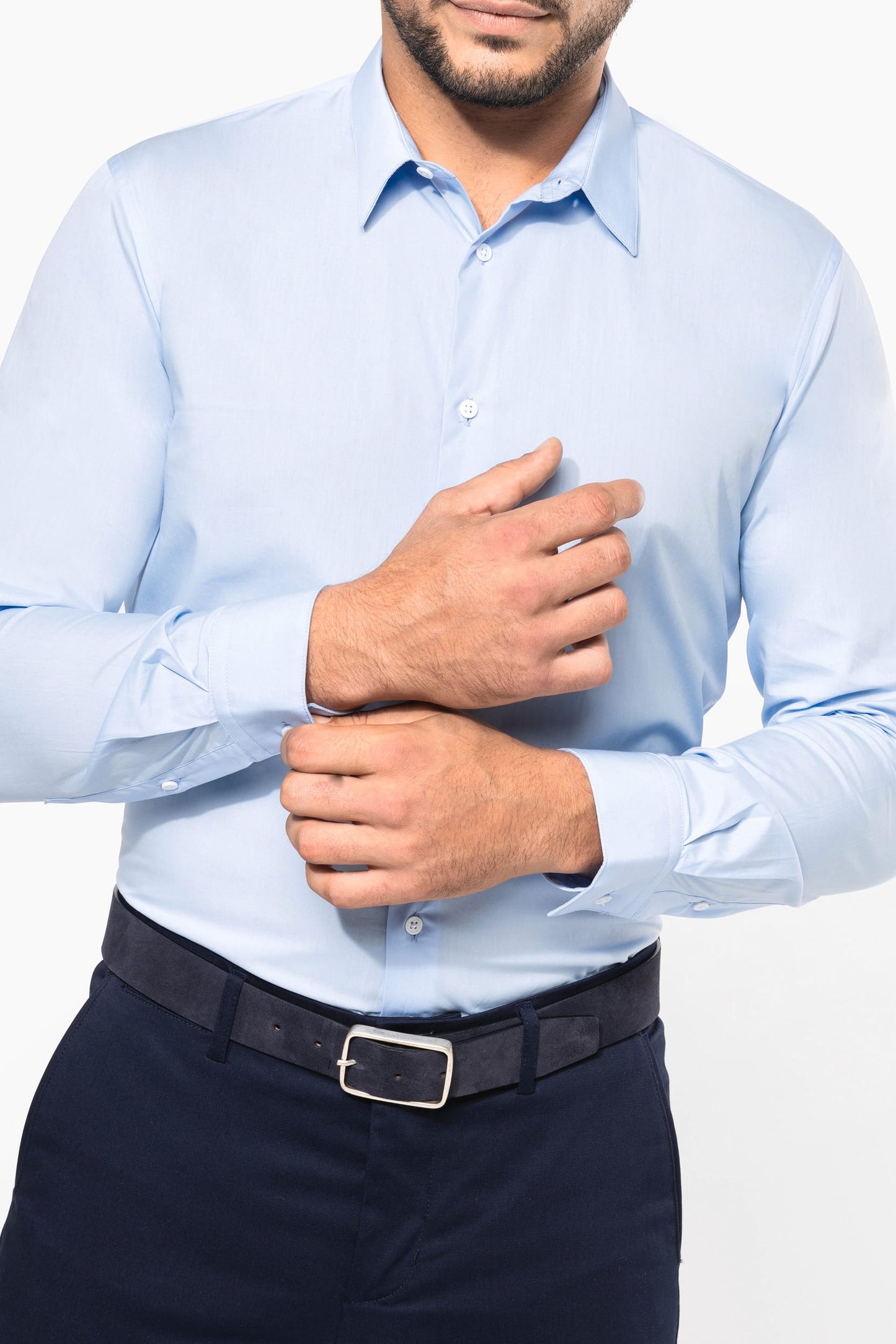 PK500 - Camicia uomo popeline maniche lunghe