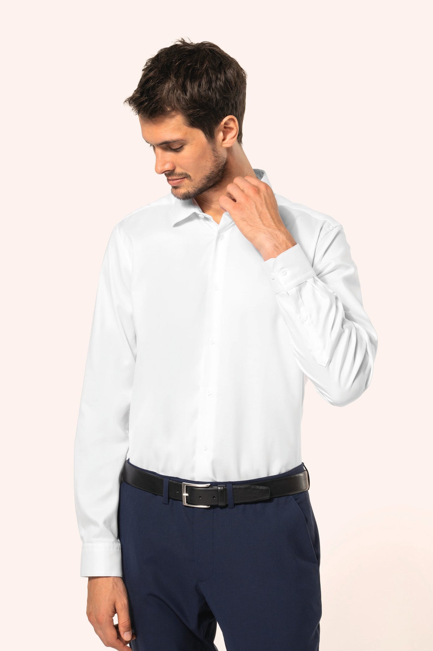 PK502 - Camicia uomo Oxford pinpoint maniche lunghe