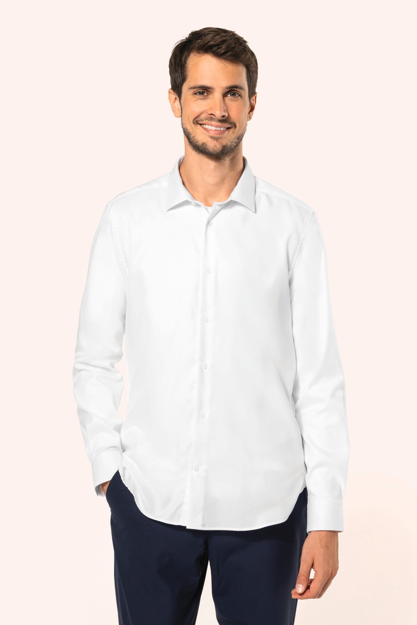 PK502 - Camicia uomo Oxford pinpoint maniche lunghe