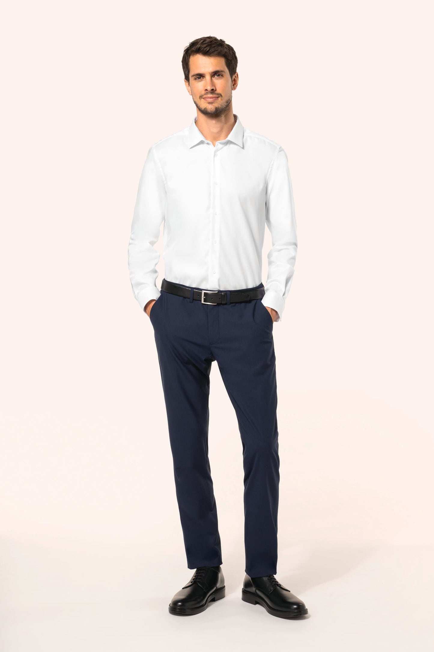 PK502 - Camicia uomo Oxford pinpoint maniche lunghe