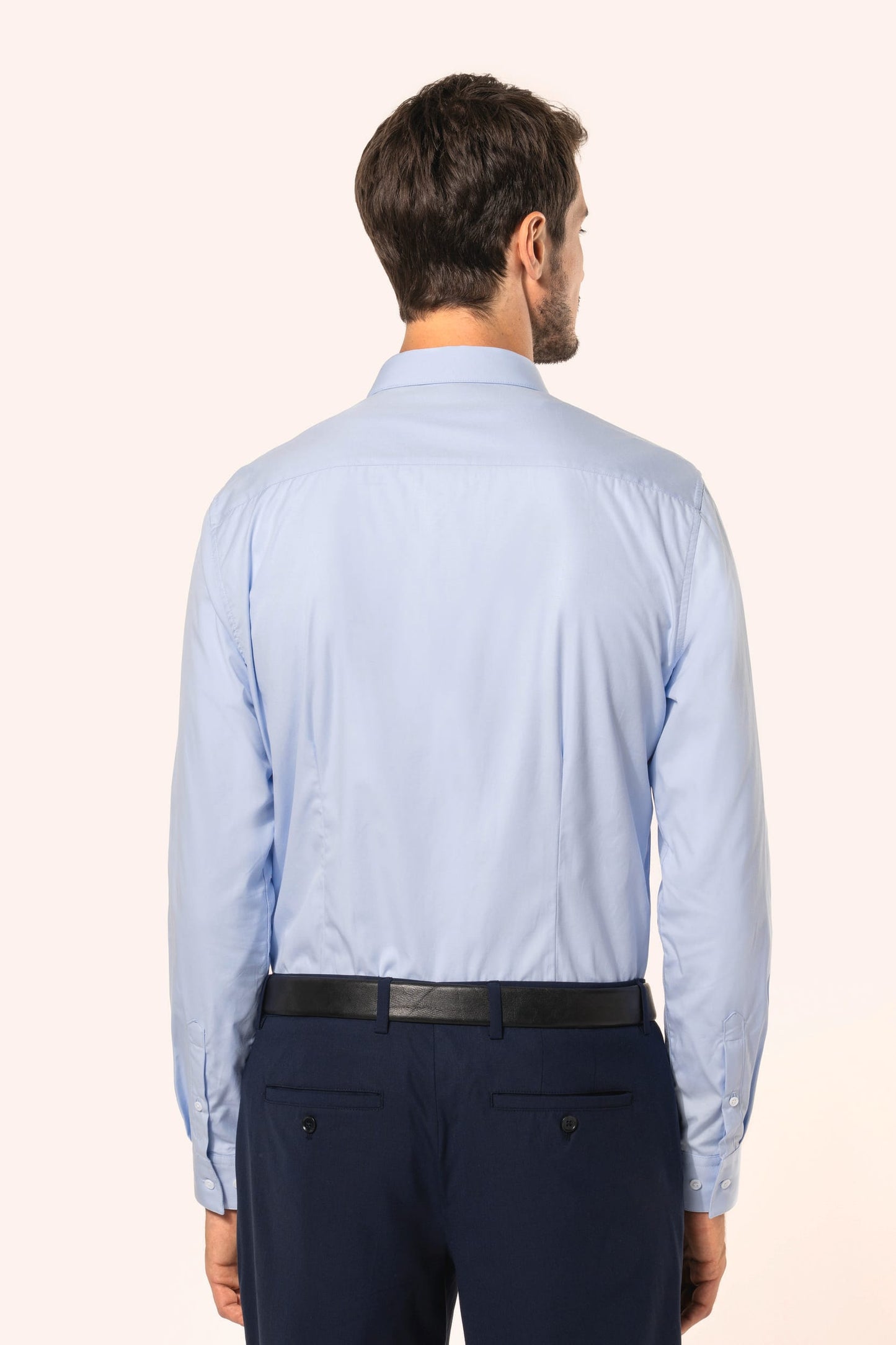 PK504 - Camicia uomo popeline maniche lunghe