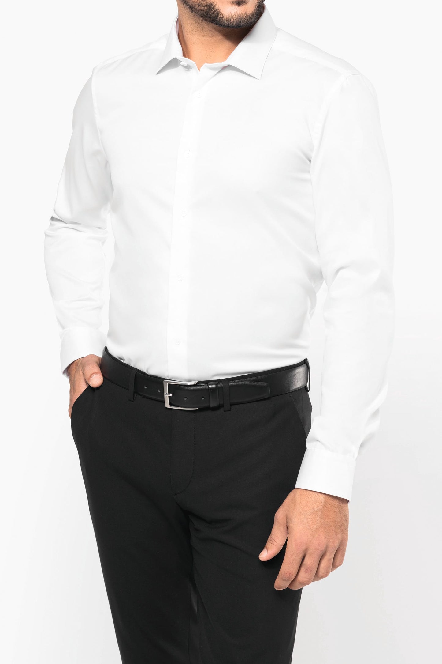 PK506 - Camicia uomo twill maniche lunghe