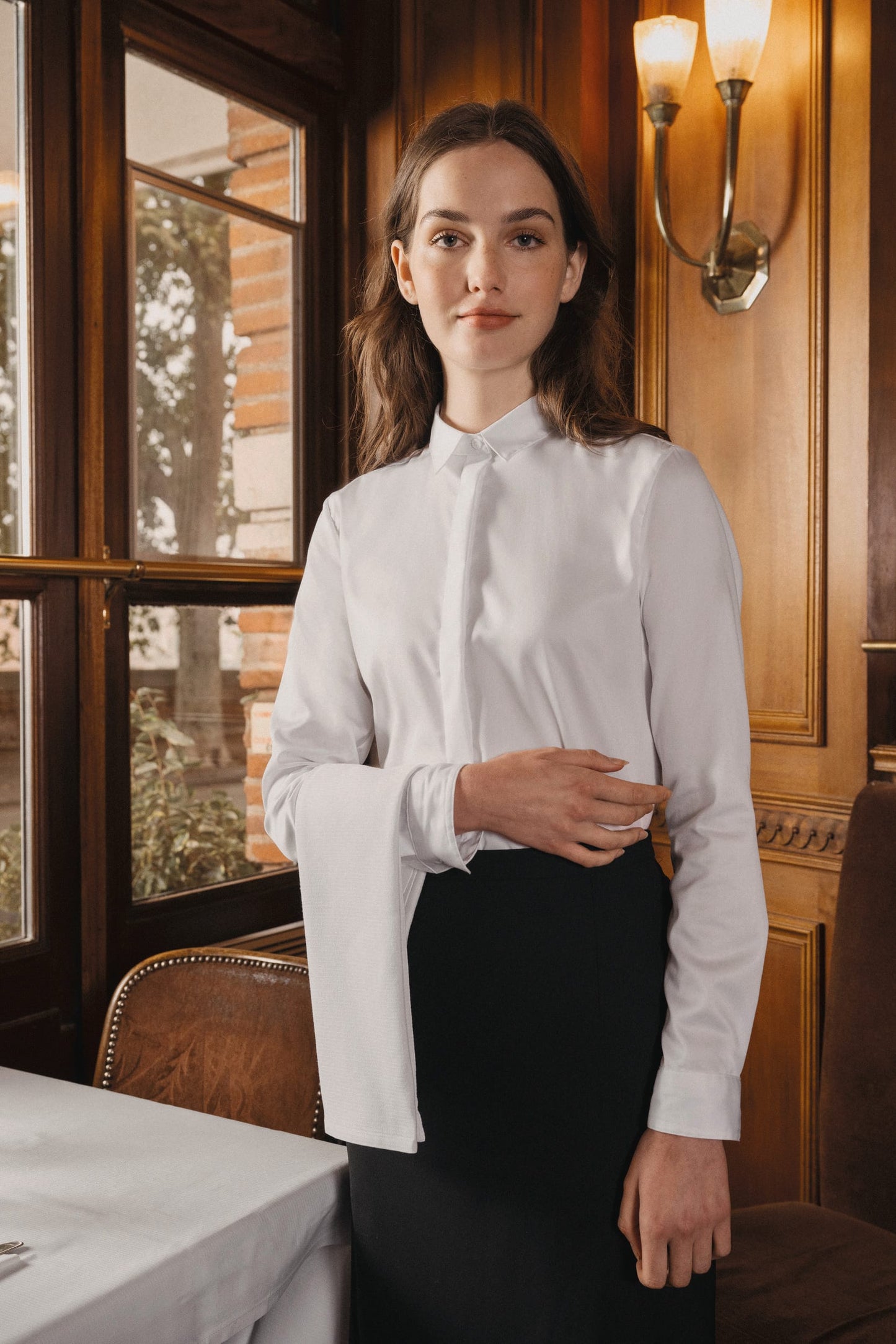 PK507 - Camicia donna twill maniche lunghe