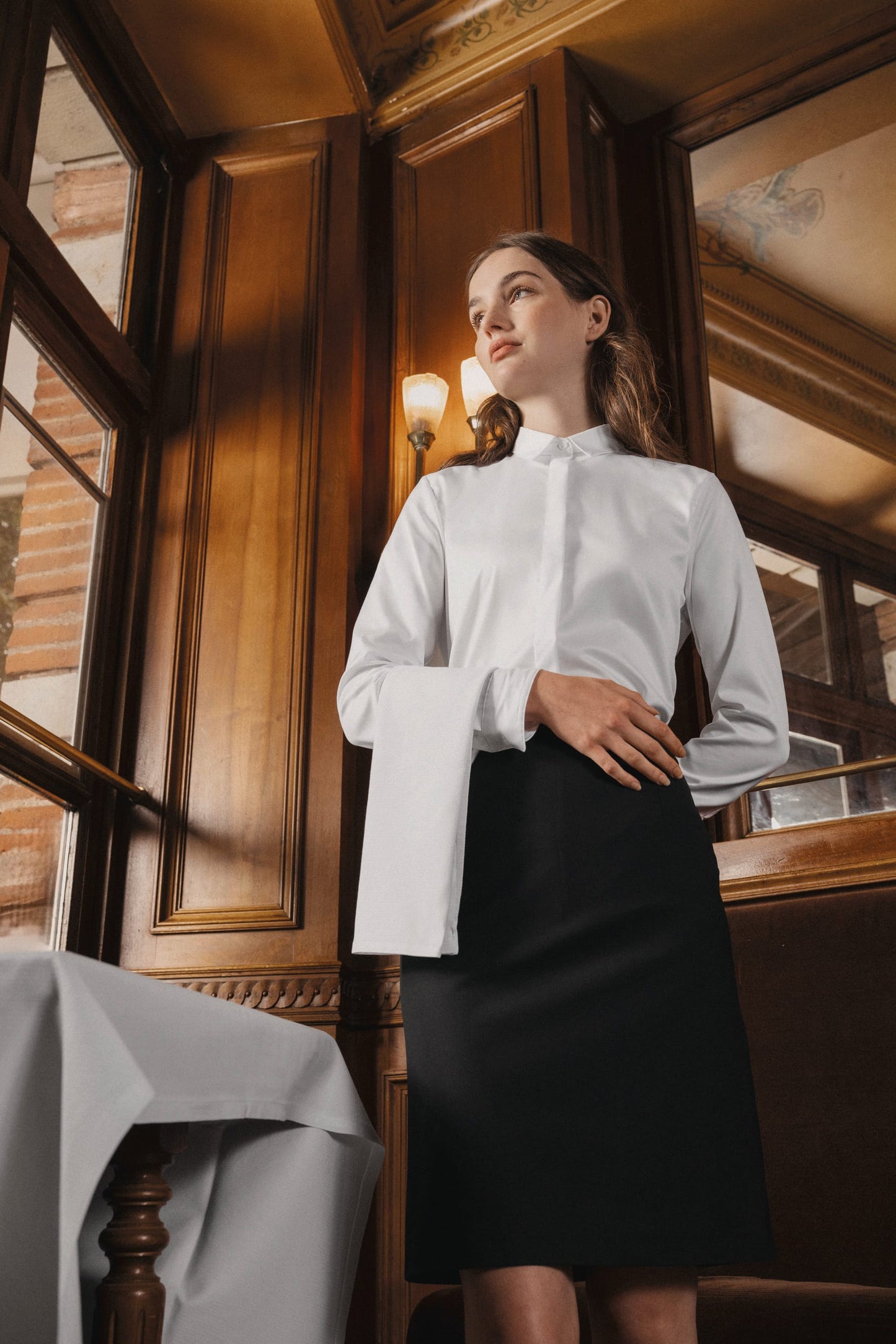 PK507 - Camicia donna twill maniche lunghe